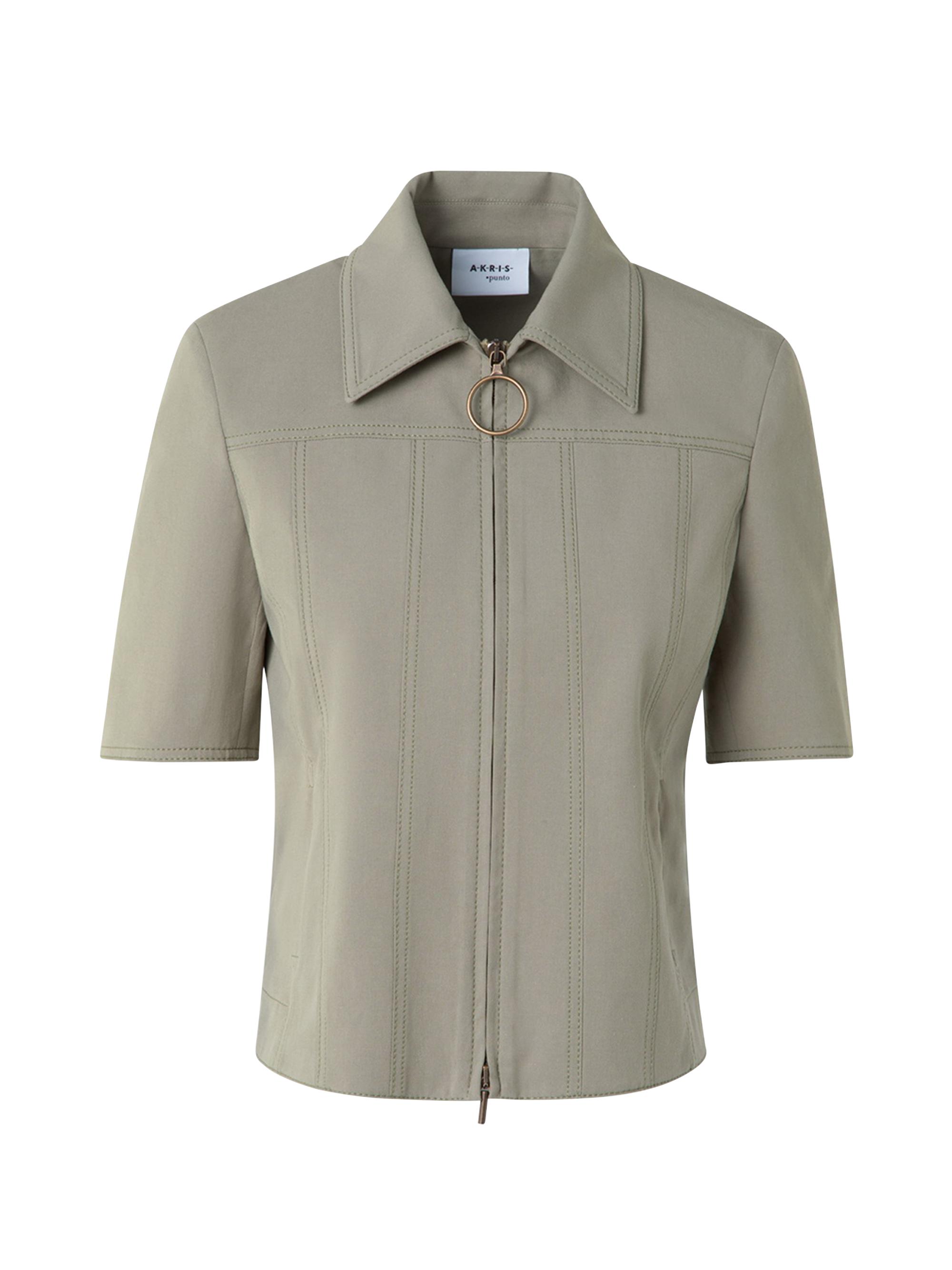 Akris punto Women's Paneled Zip Shirt - Green