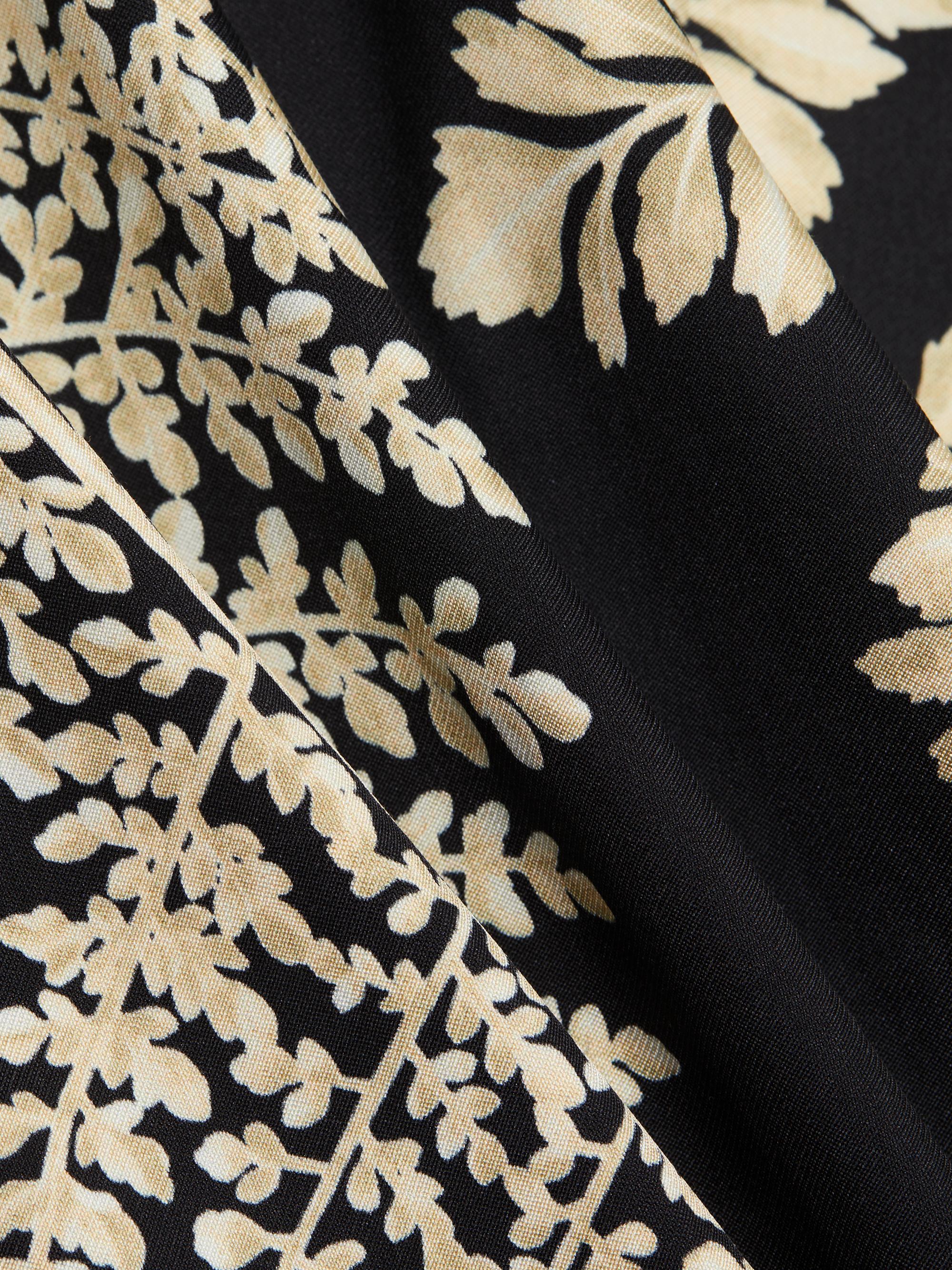 Oscar de la Renta Fern Print Long-Sleeve Cocktail Dress | Saks