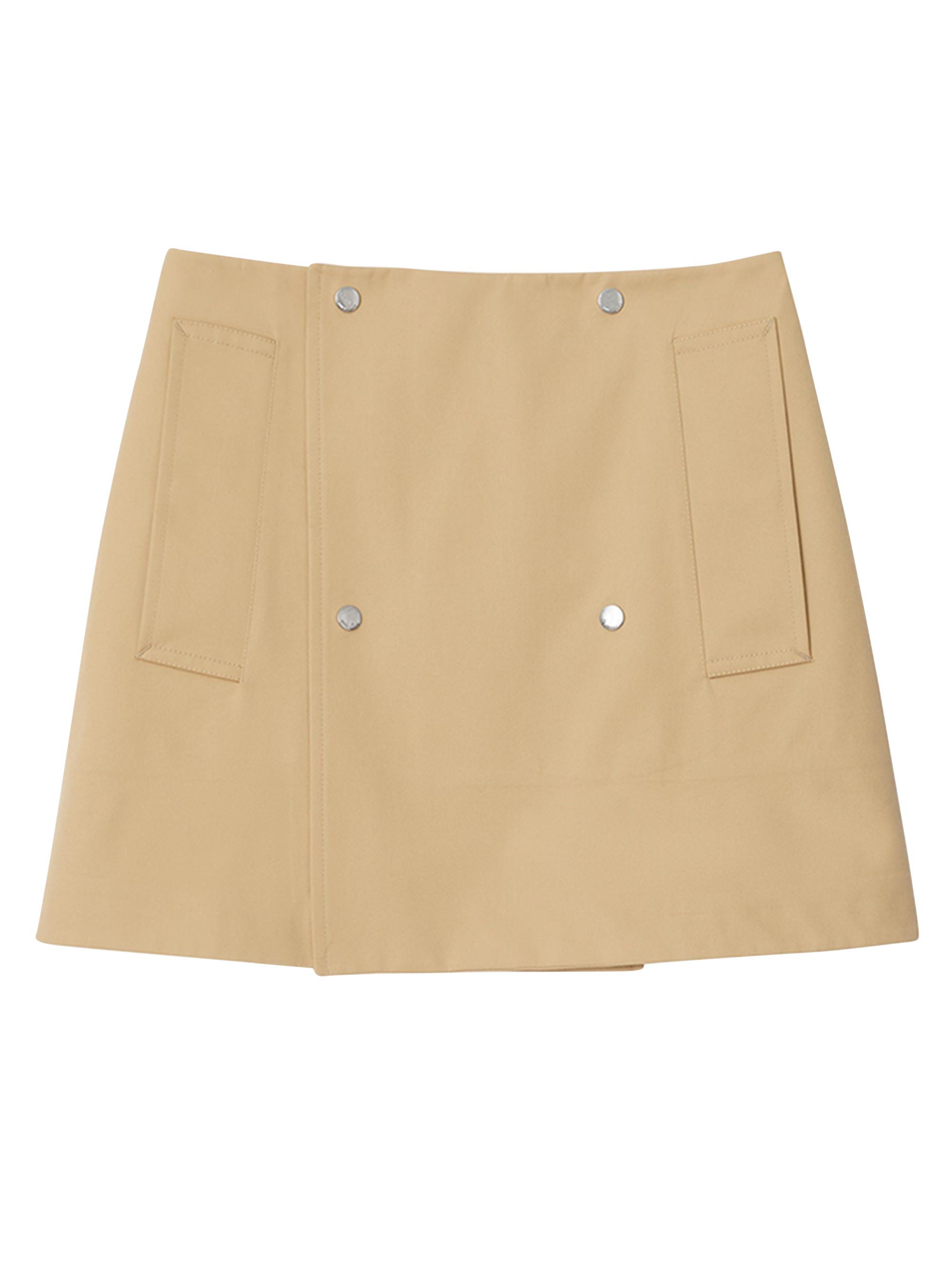 Burberry Women's Double-Breasted Miniskirt - Beige