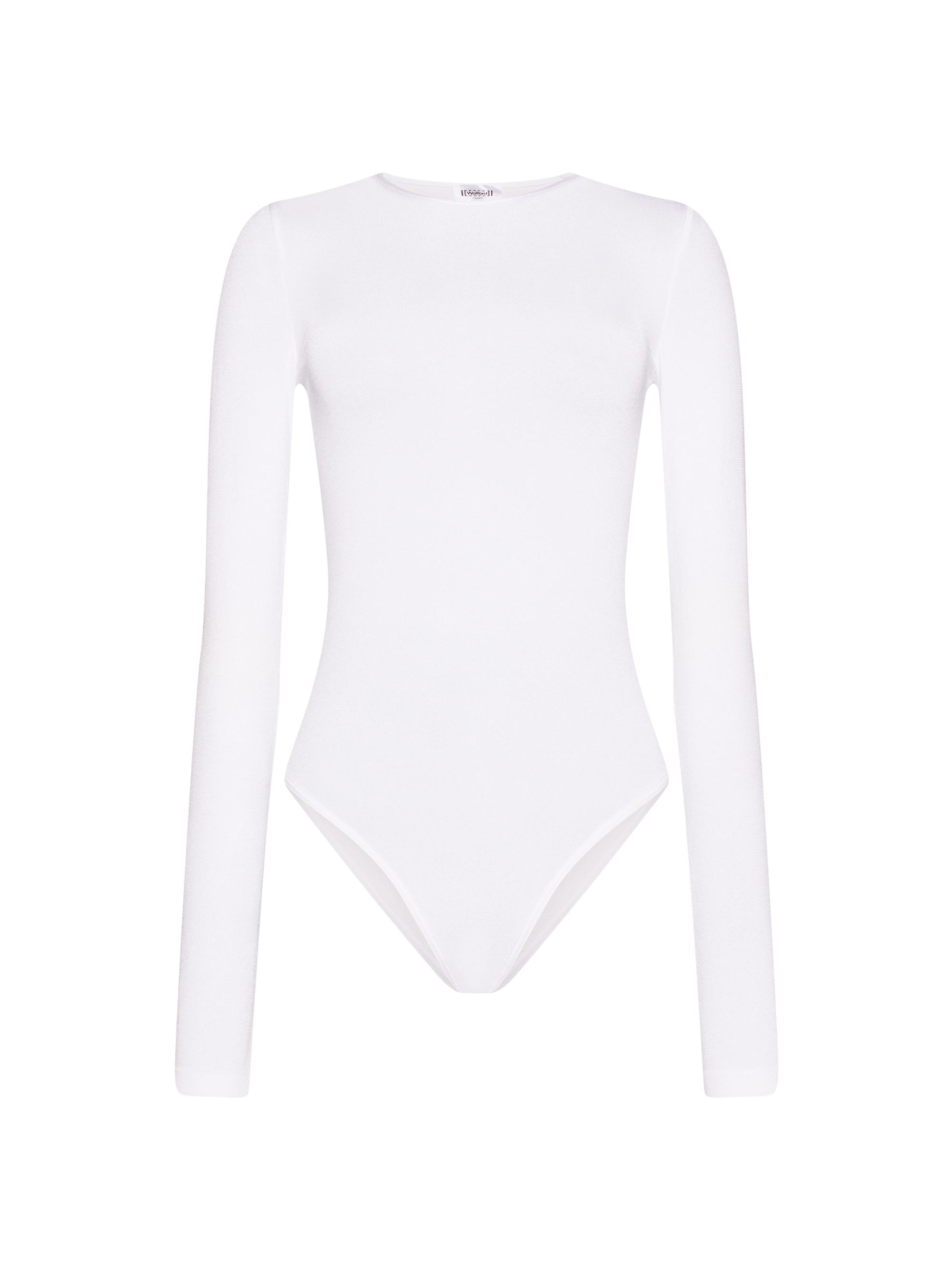 Wolford Women's Jewel Neck Long-Sleeve Bodysuit - White