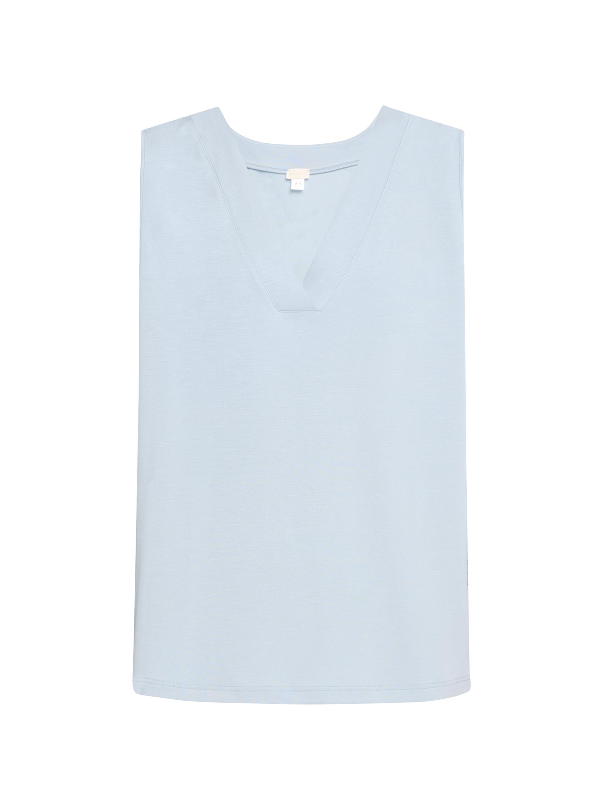 Hanro Women's Pure Comfort Relaxed Tank - Blue Pattern