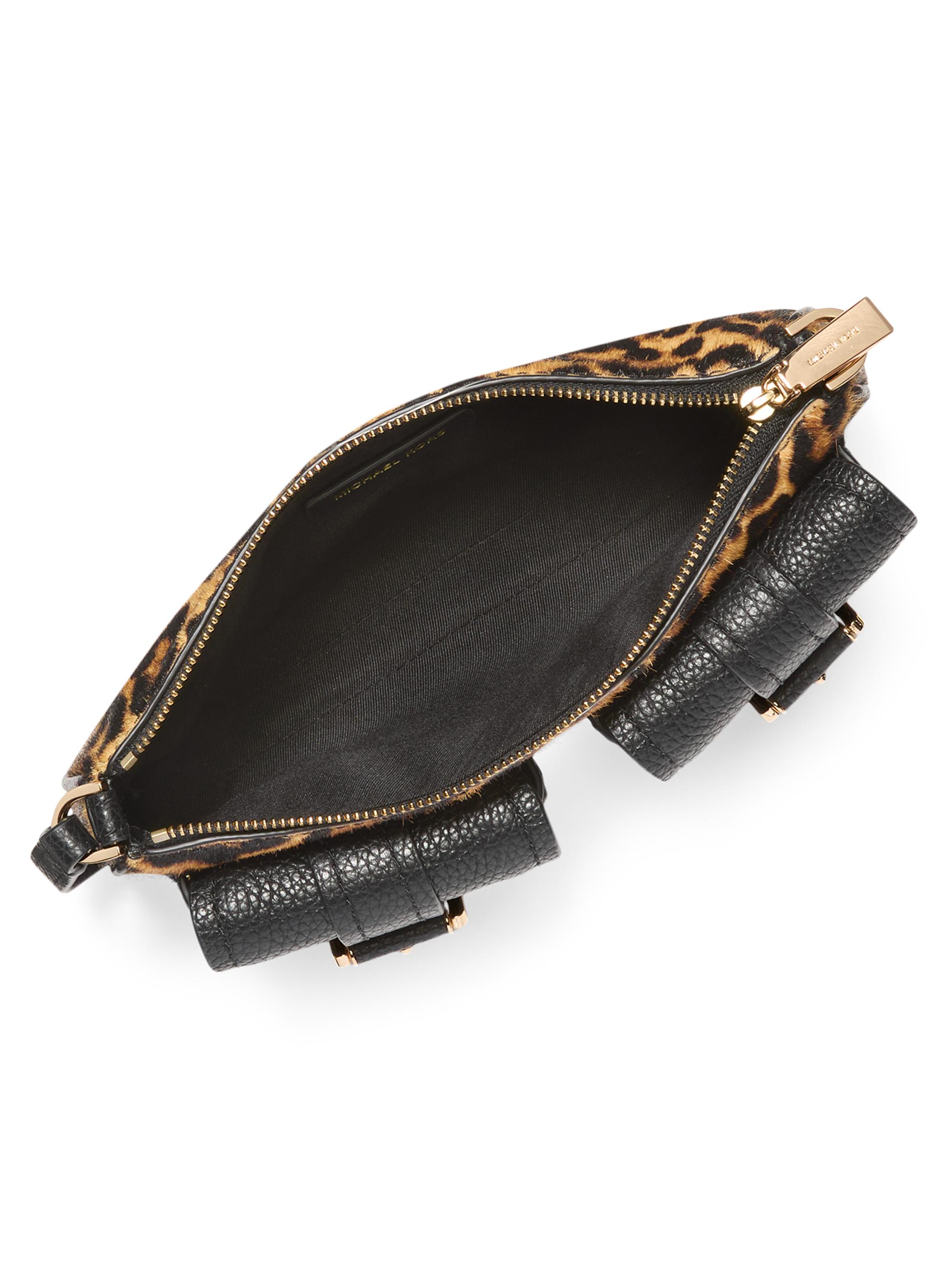 MICHAEL Michael Kors Small Zoe Leopard-Print Pouchette  display picture 1