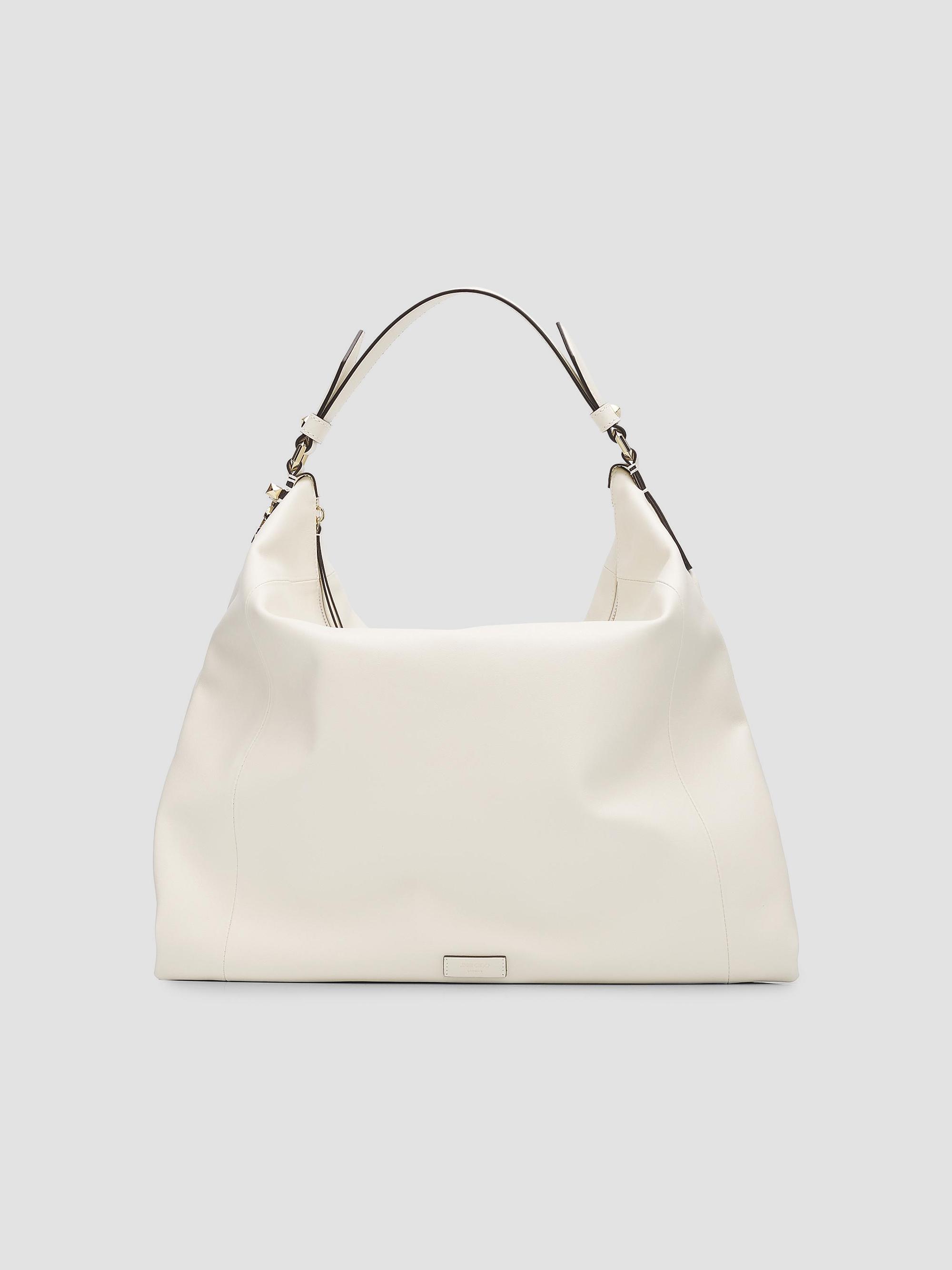 ジミーチュウ シアリング ANA HOBO/L　ハンドバッグ 　ホーボー　白 Jimmy Choo Ana Leather Hobo Bag | Saks Fifth Avenue