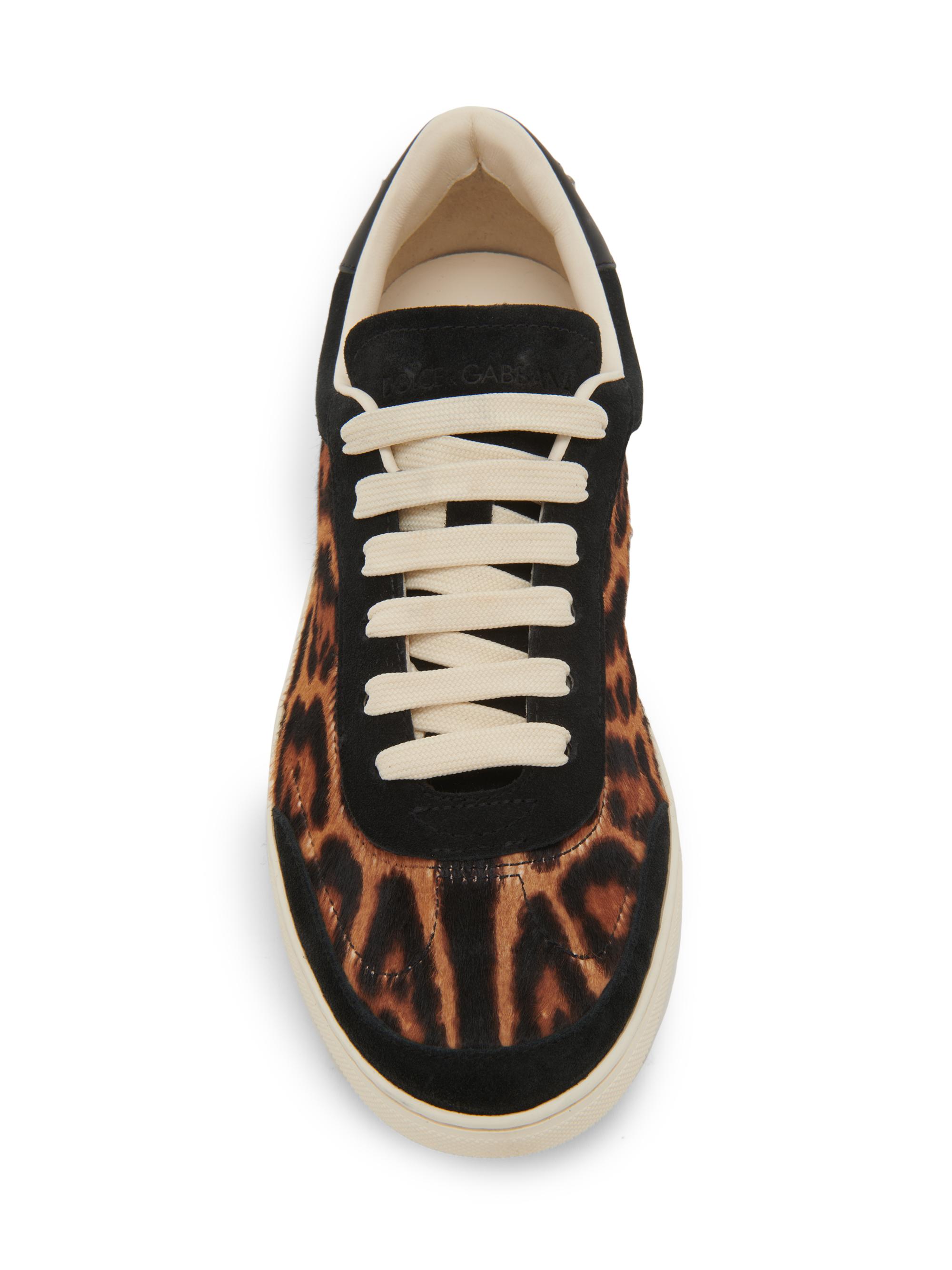 靴 DOLCE&GABBANA hair calf Leopard Sneakers Dolce&Gabbana Leopard-Print Calf Hair Low-Top Sneakers