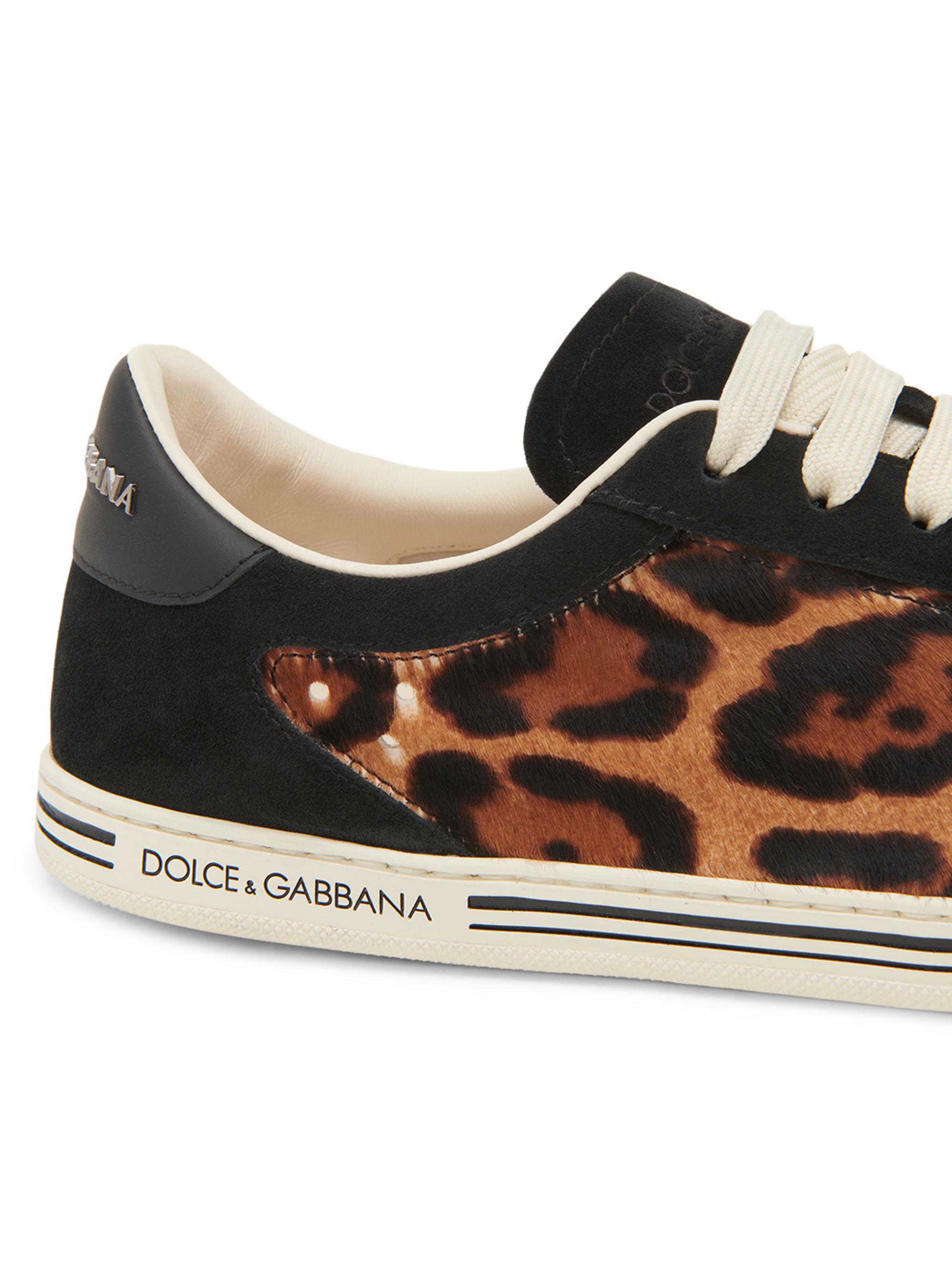 靴 DOLCE&GABBANA hair calf Leopard Sneakers Dolce&Gabbana Leopard-Print Calf Hair Low-Top Sneakers