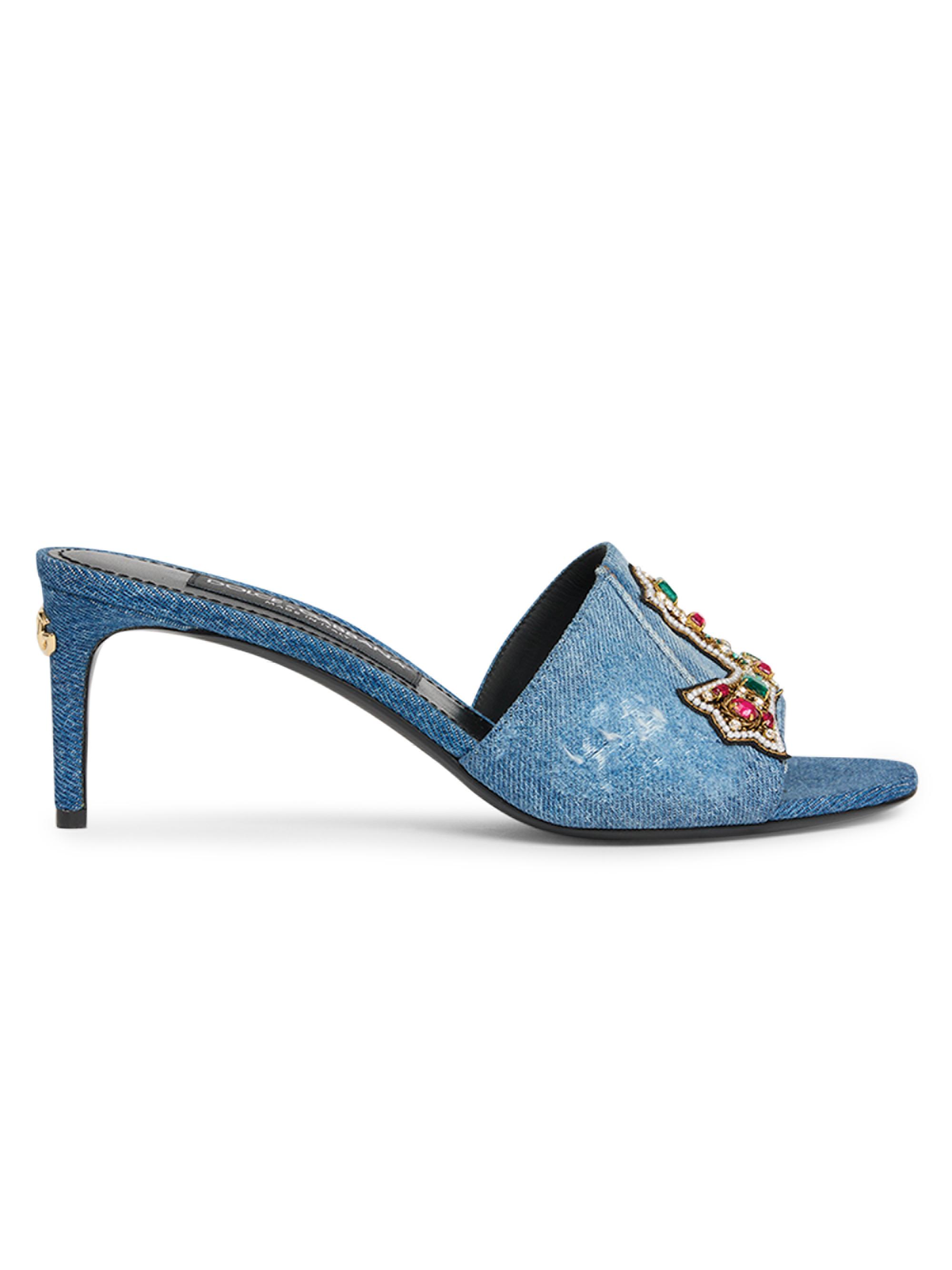 Dolce&Gabbana Jewel Denim Slingback Pumps | Saks Fifth Avenue