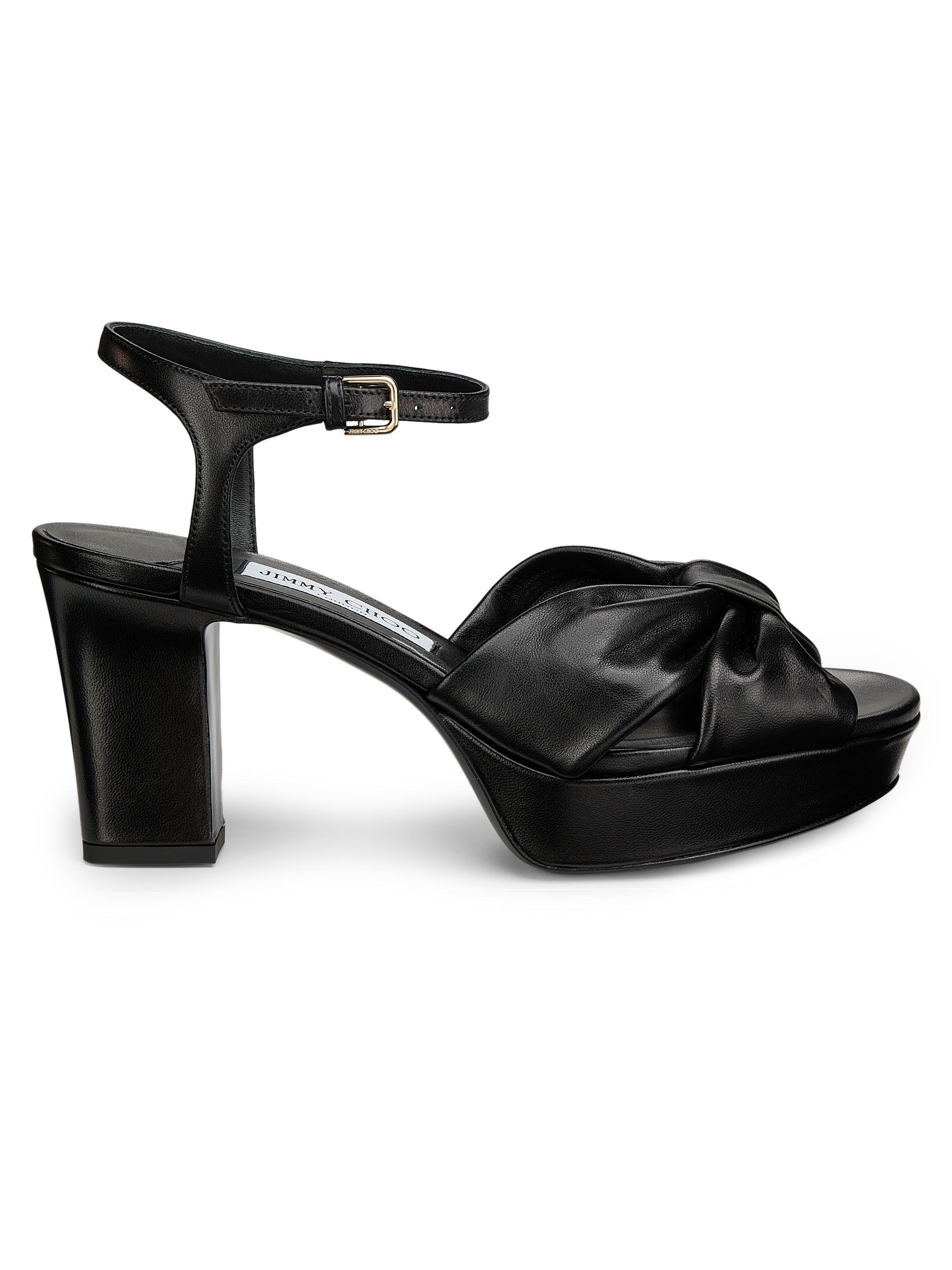 Jimmy Choo Heloise 80MM Block-Heel Platform Sandals | Saks Fifth
