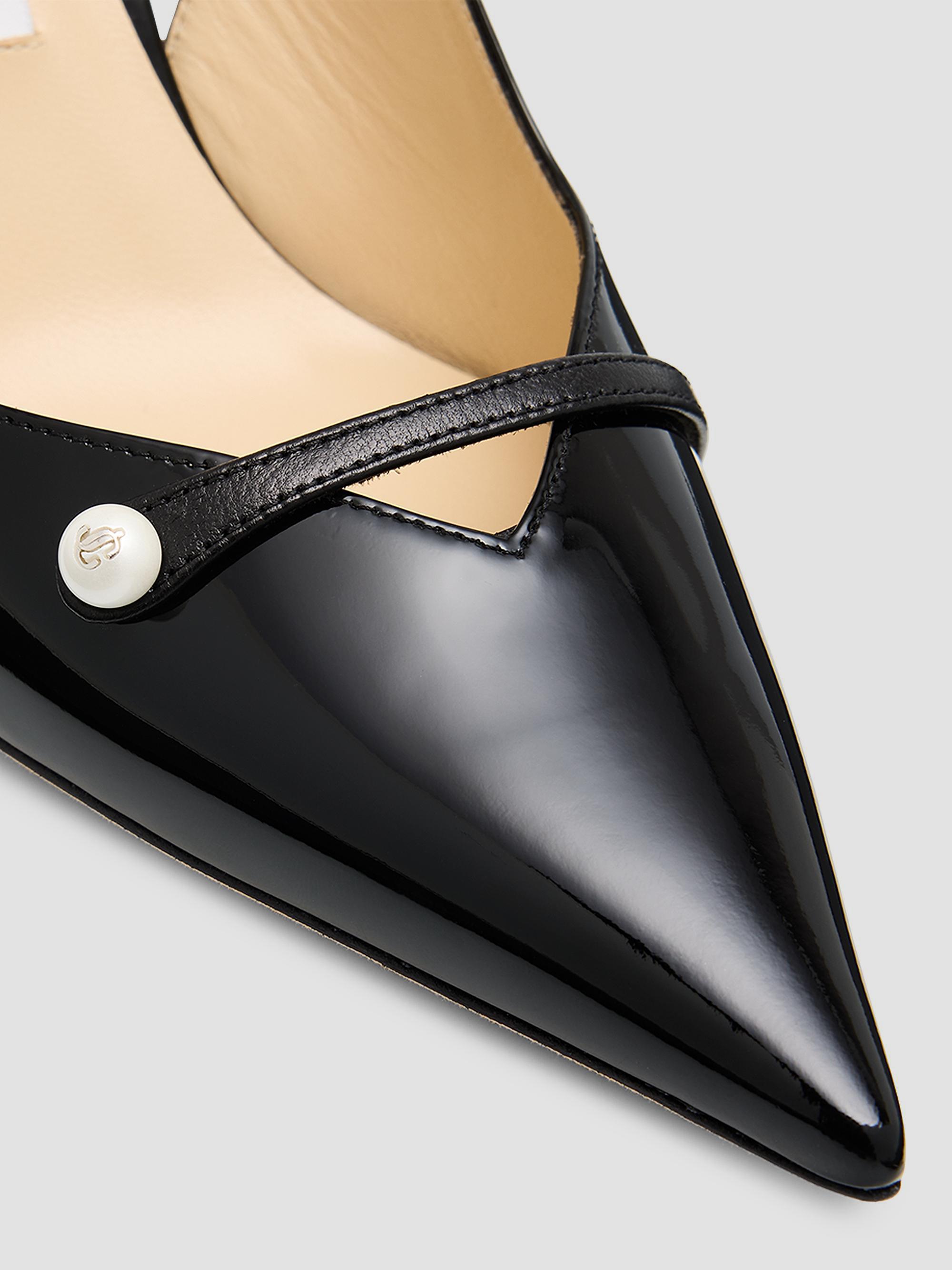 Jimmy Choo Amita 85MM Patent Leather Slingback Pumps | Saks Fifth