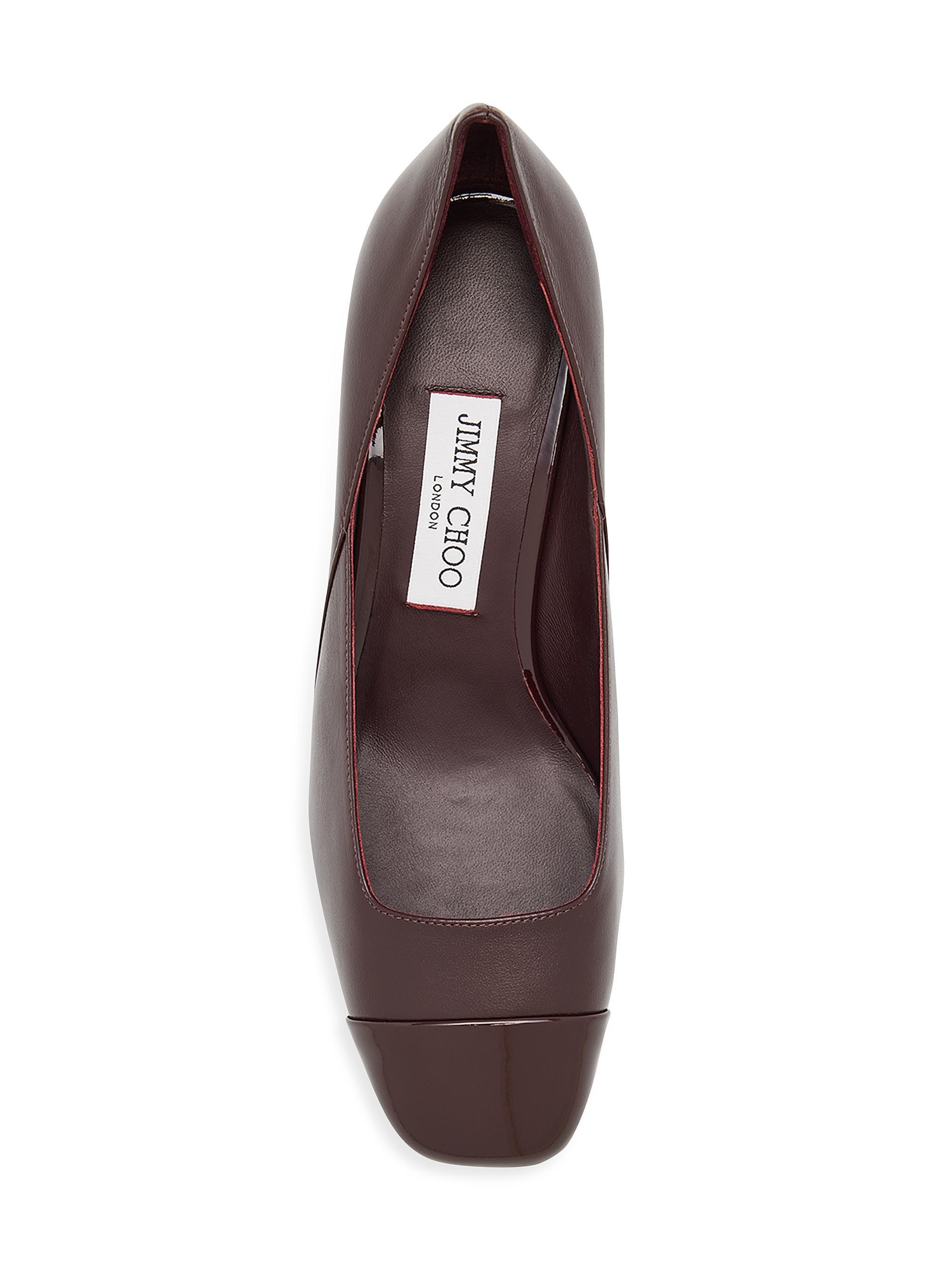 Jimmy Choo Jenson 65MM Leather Block-Heel Pumps | Saks Fifth Avenue
