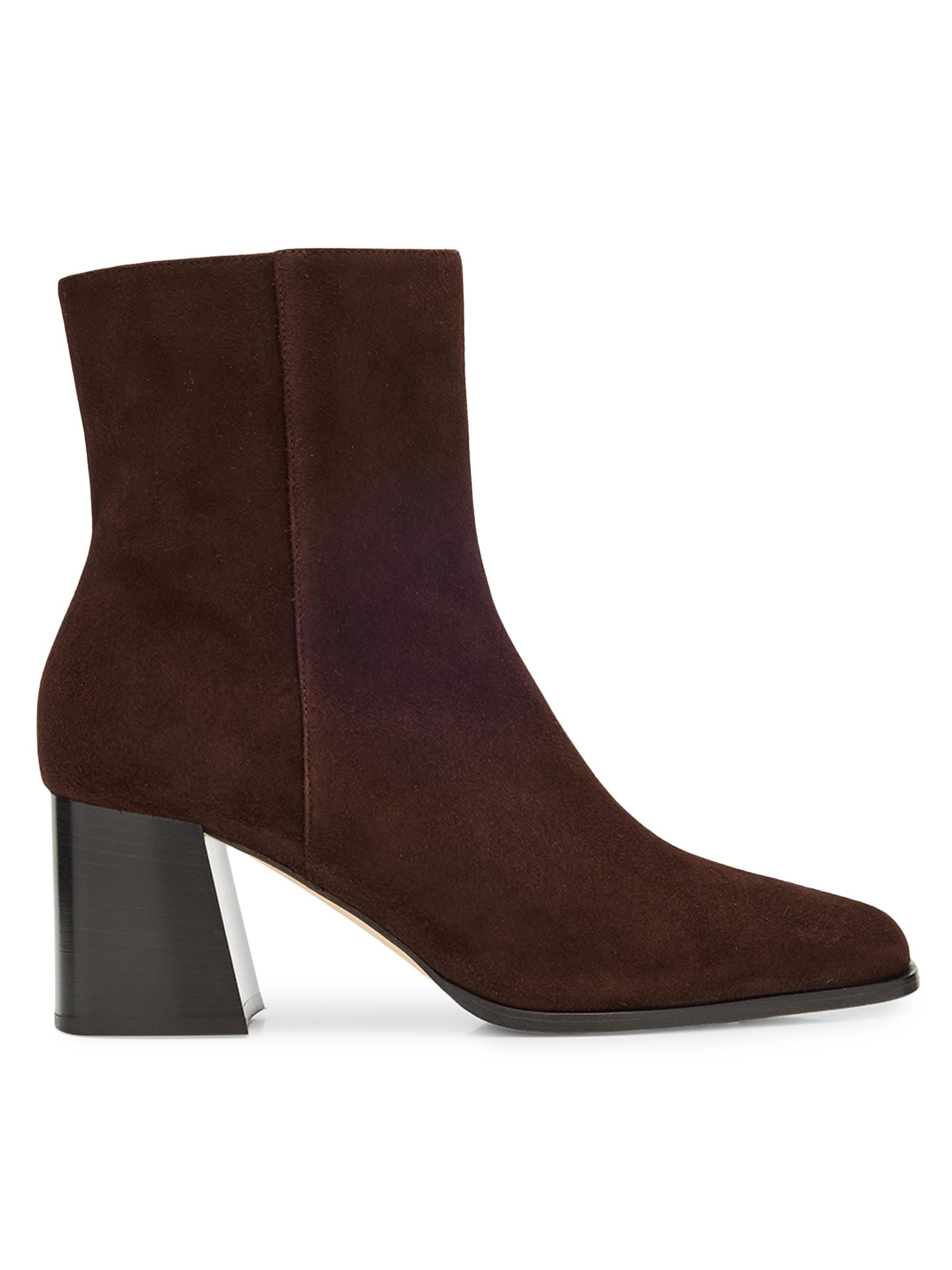 Jimmy Choo Women's Linne 65MM Suede Ankle Booties - Chocolate
