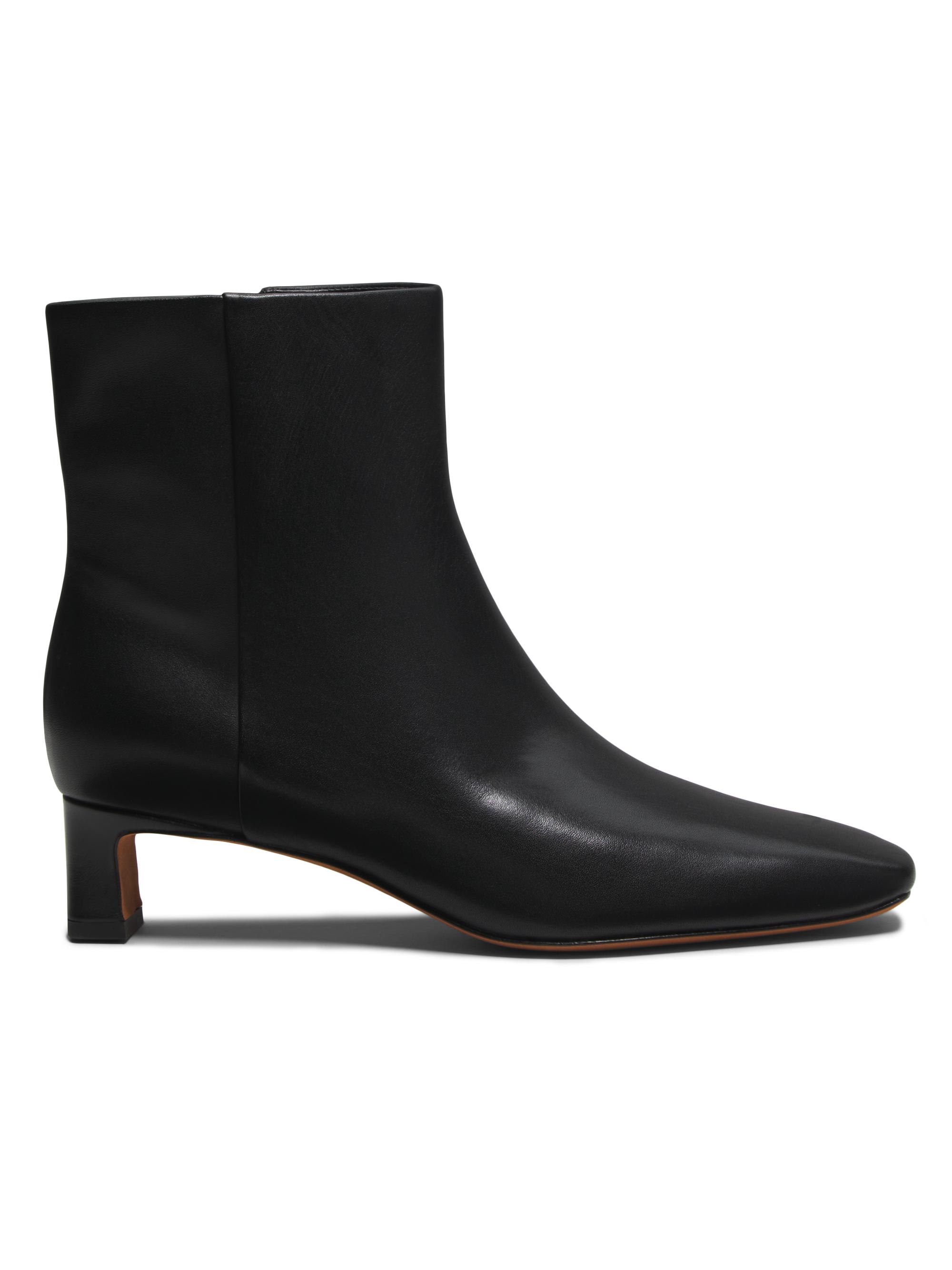 La Canadienne Amely 50MM Leather Kitten-Heel Booties | Saks Fifth