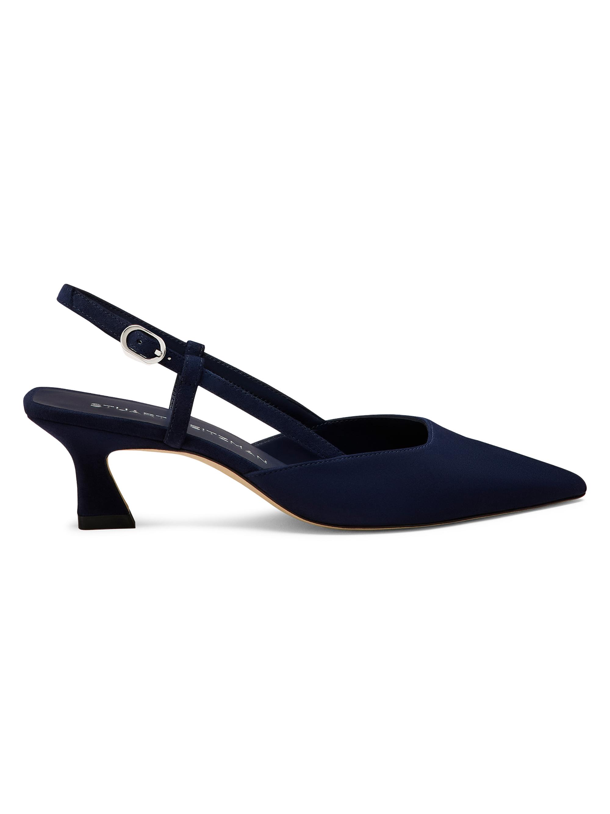 Stuart Weitzman Vinnie 50MM Vintage Denim Slingback Pumps | Saks