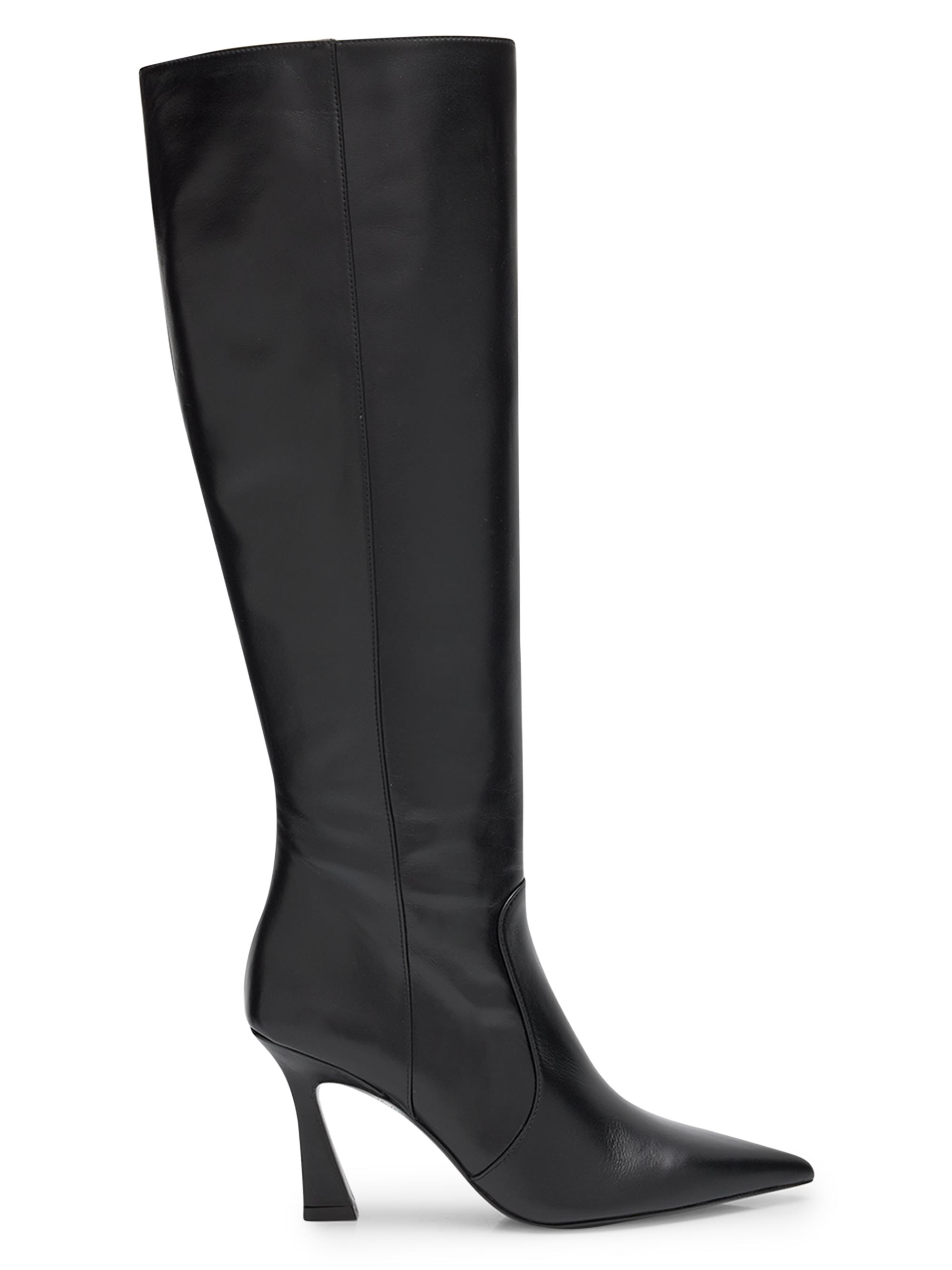 Stuart Weitzman Women's Vinnie 5MM Patent Leather Knee-High Boots - Black