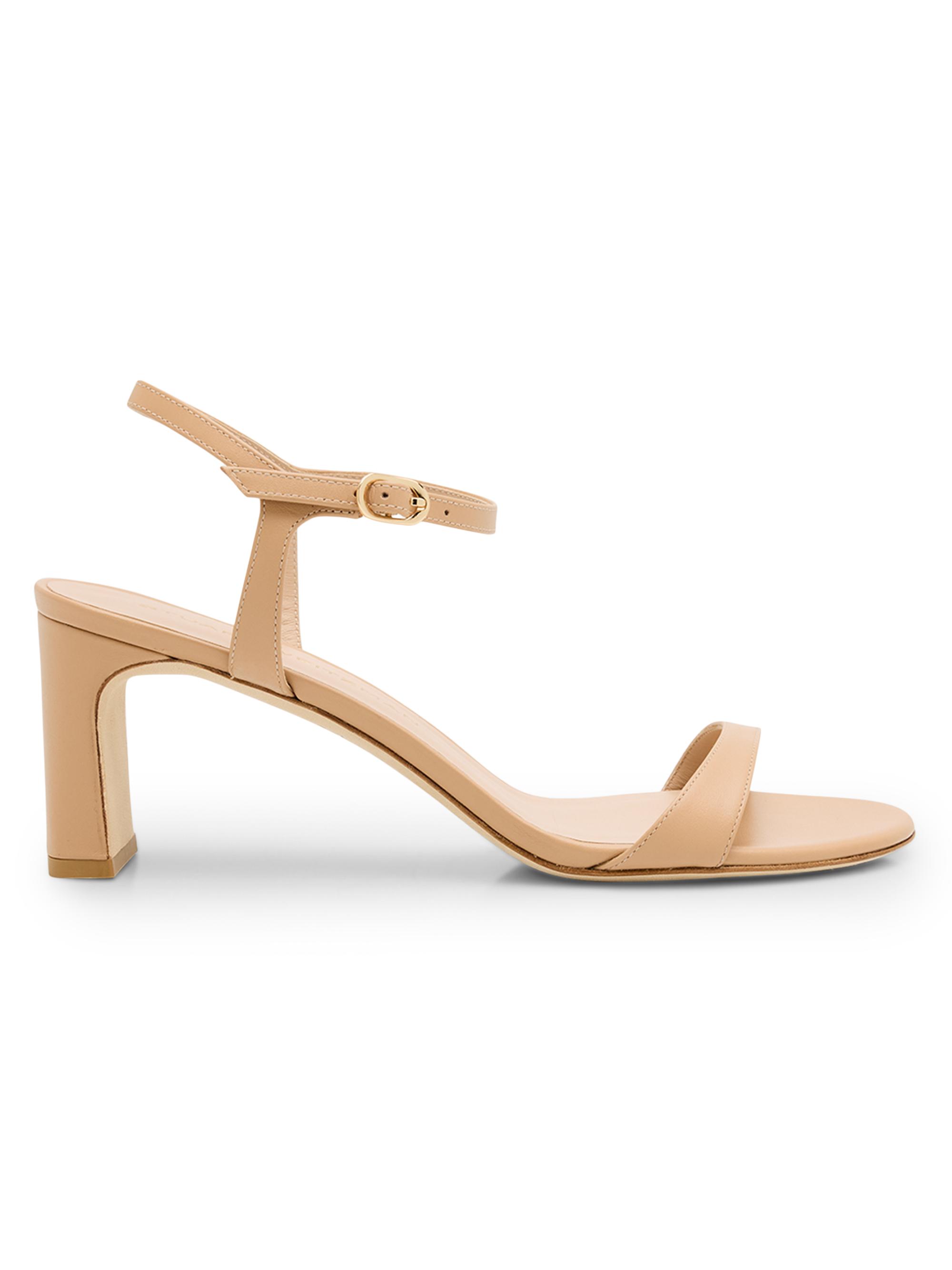 Stuart Weitzman Nudist II 75MM Patent Leather Sandals | Saks Fifth