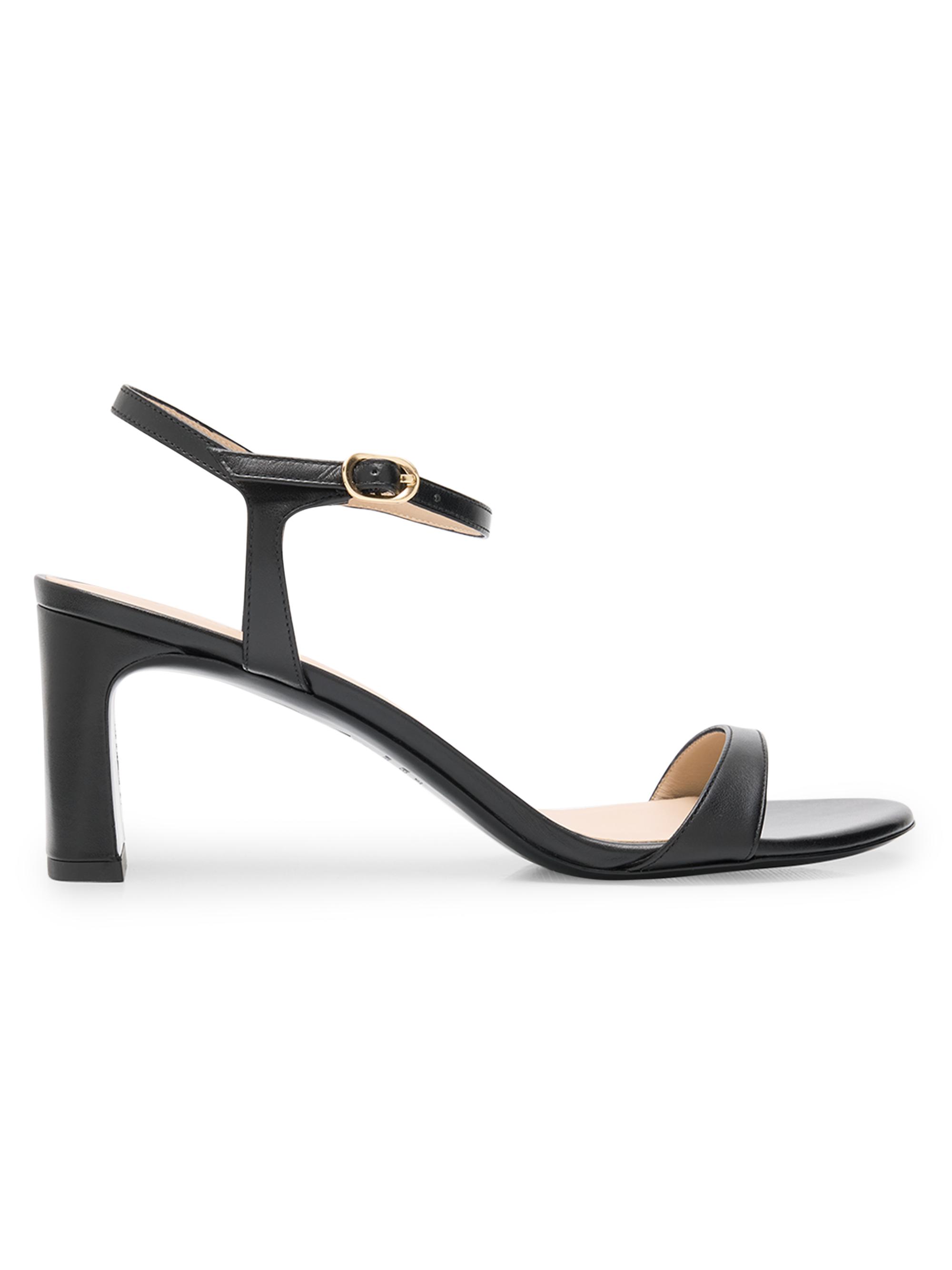 Stuart Weitzman Women's Babette 60MM Leather Sandals - Beige