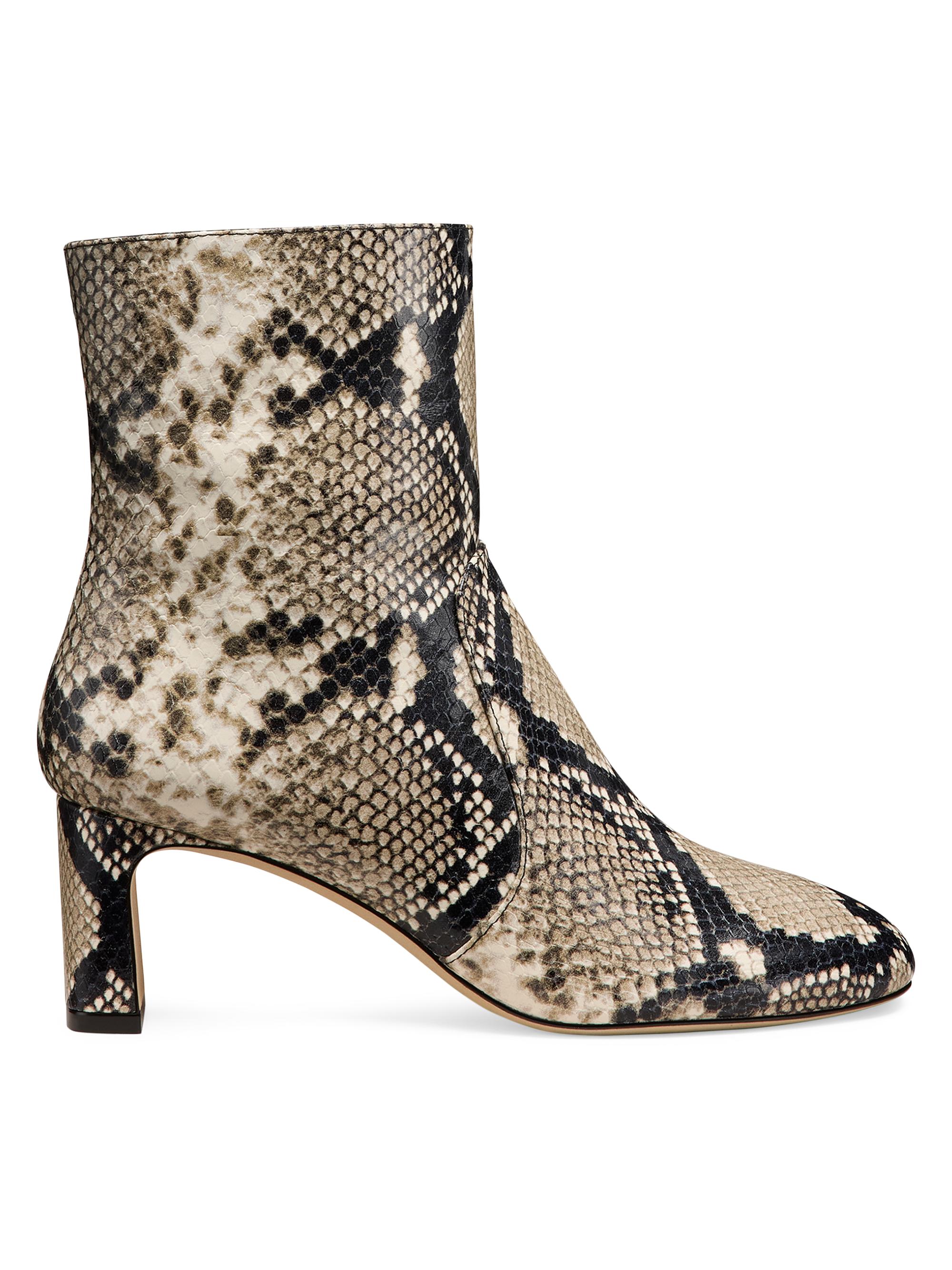 Stuart Weitzman Women's Babette 60MM Snake-Embossed Leather Boots - Roccia