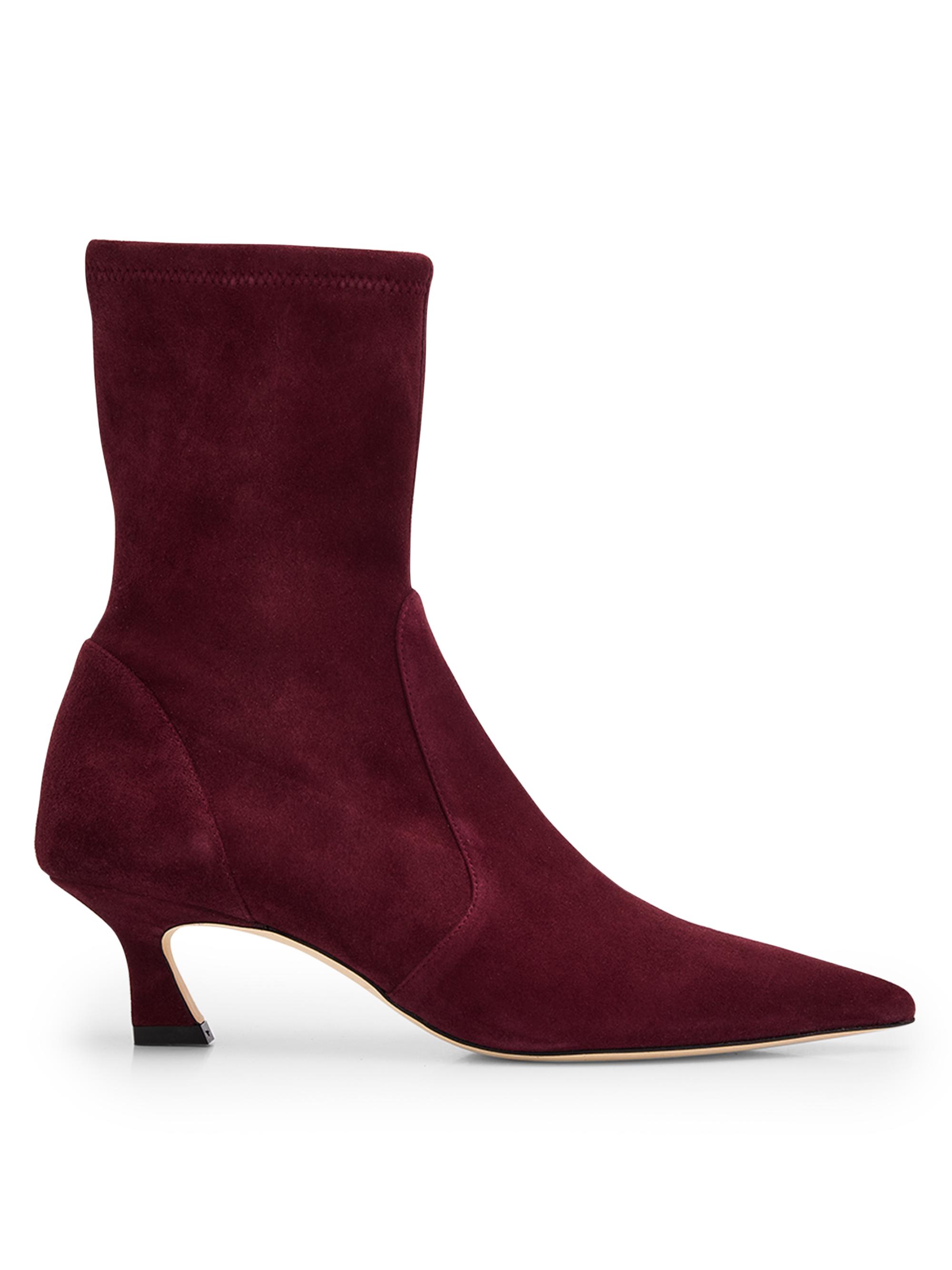 Stuart Weitzman Women's Vinnie 50MM Suede Boots - Purple | Thumbnail 7