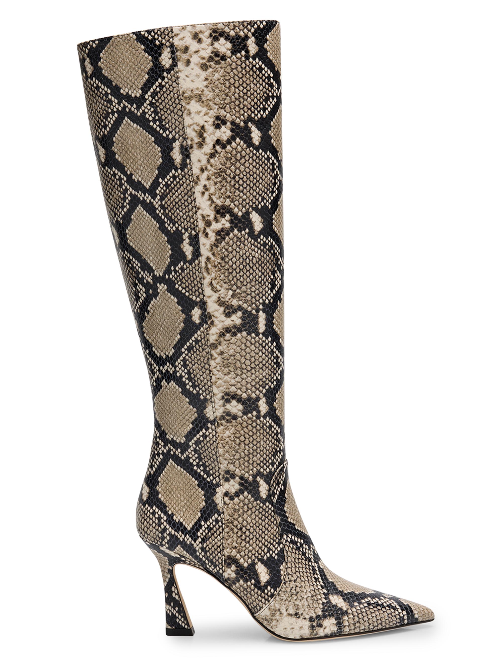 Stuart Weitzman Women's Vinnie 85MM Snake-Printed Leather Knee-High Boots - Snake