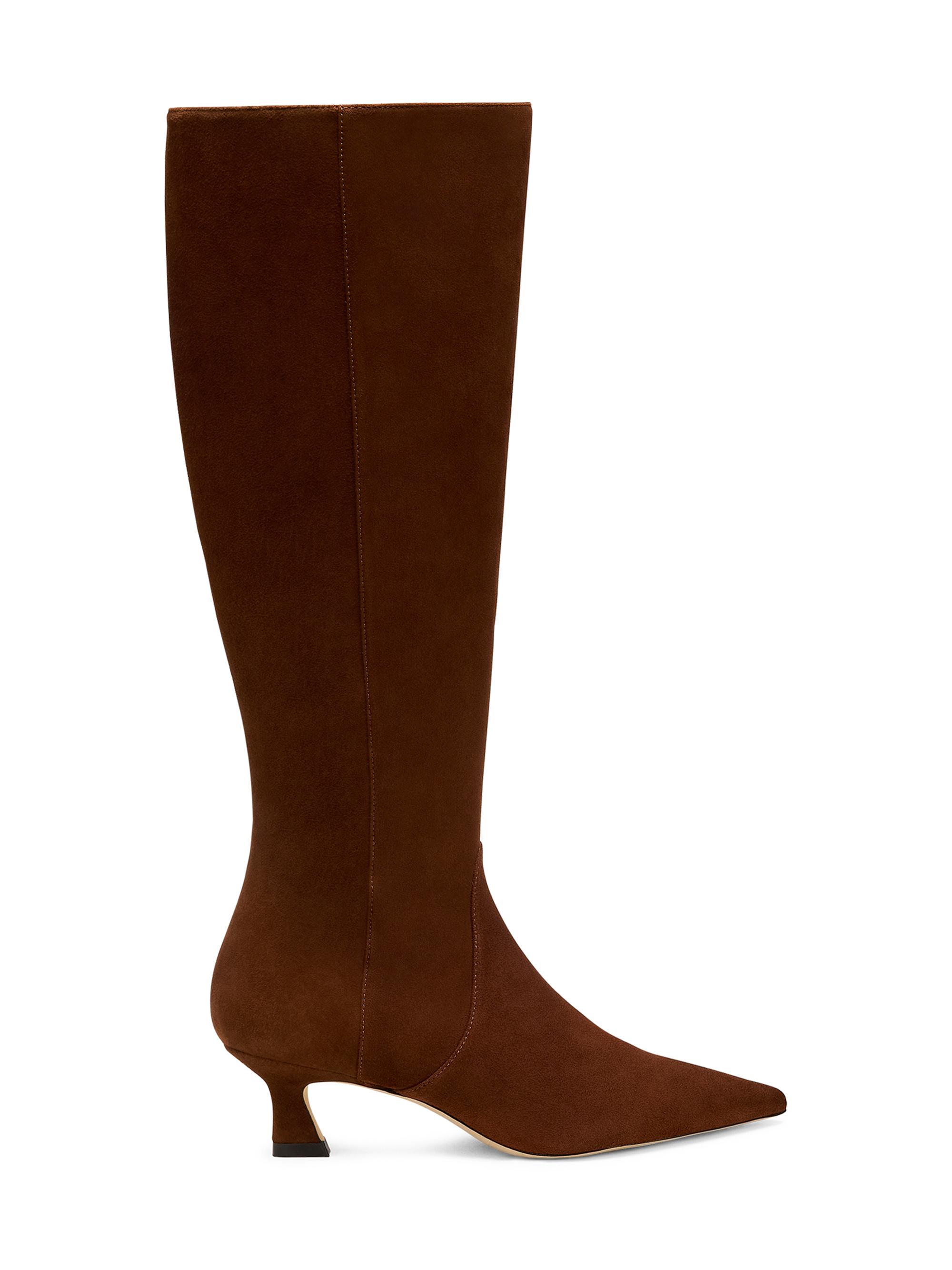 Stuart Weitzman Women's Vinnie 50MM Suede Boots - Deep Coffee