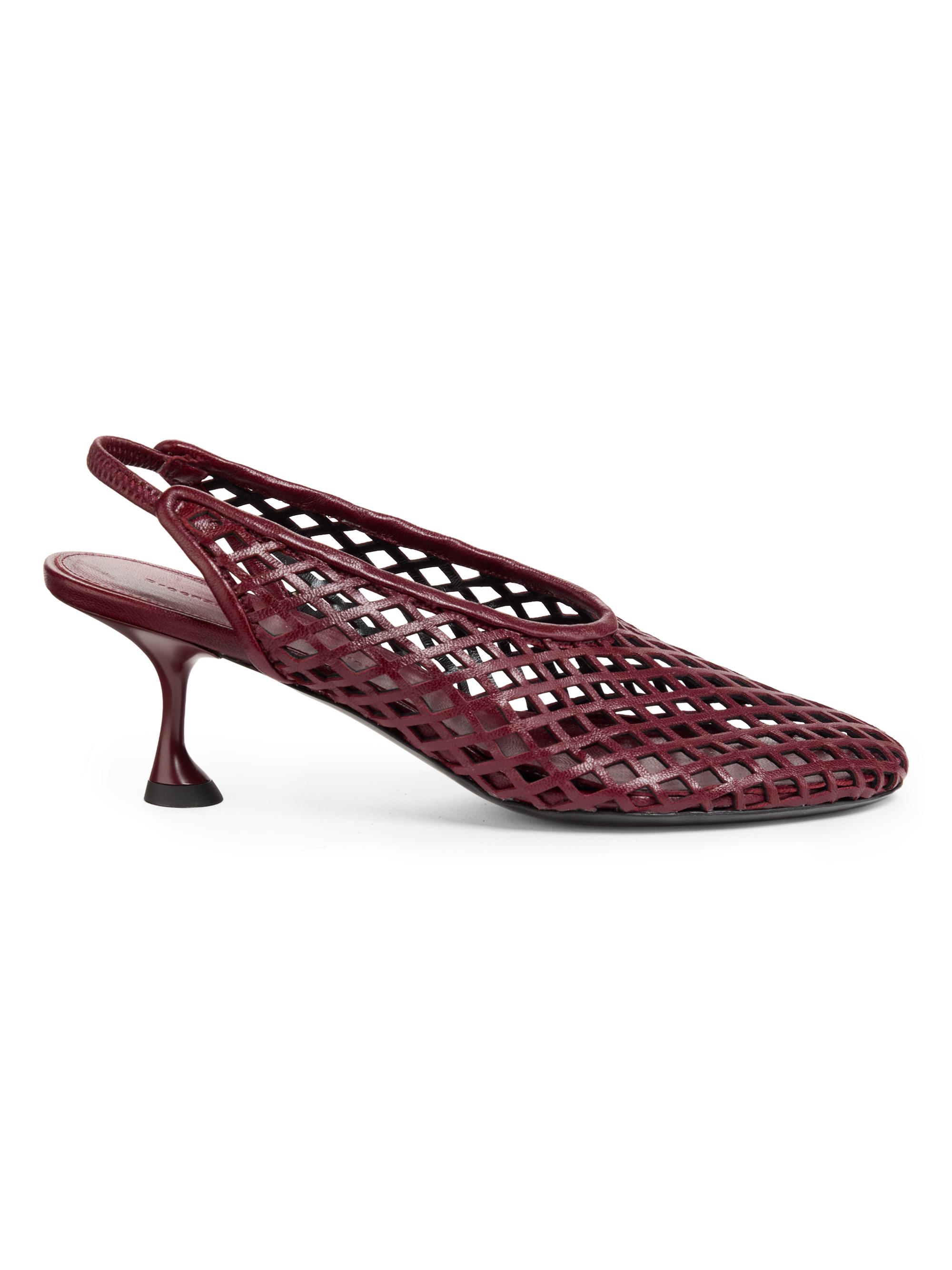 Proenza Schouler Women's Tee 60MM Perforated Leather Slingback Pumps - Currant