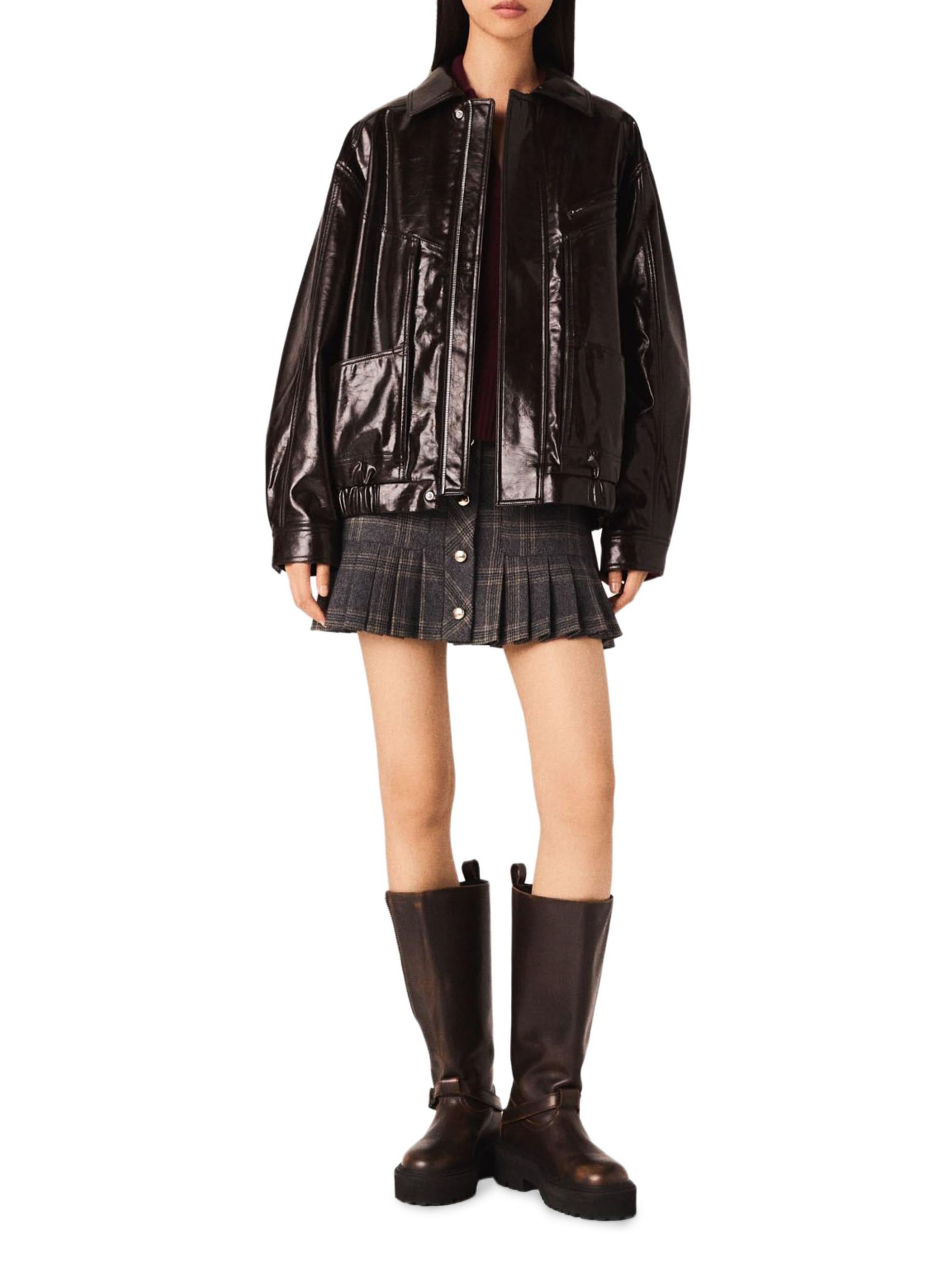 Maje Cracked Faux Leather Jacket | Saks Fifth Avenue