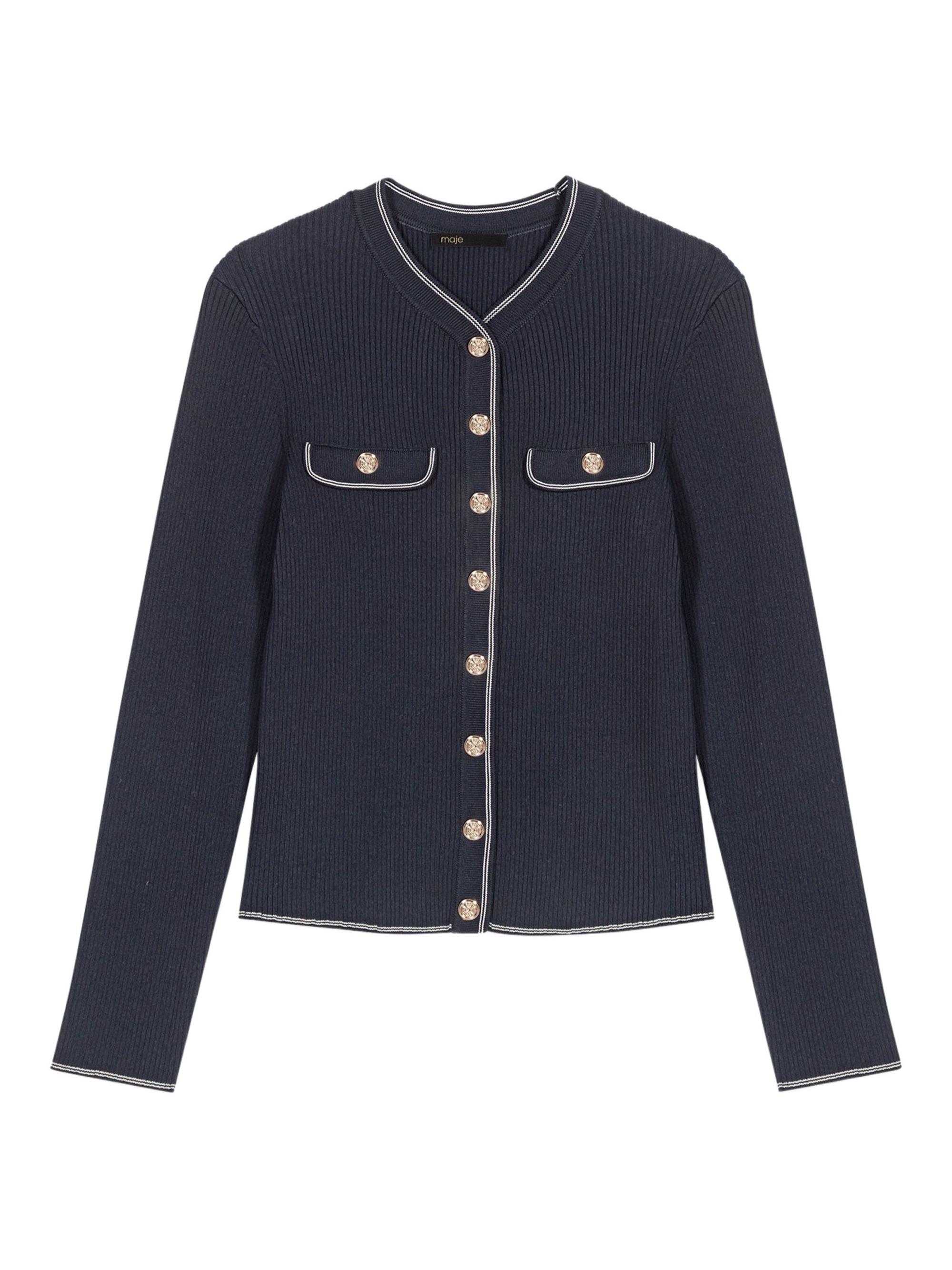 Maje Cardigan with Removable Beaded Collar | Saks Fifth Avenue