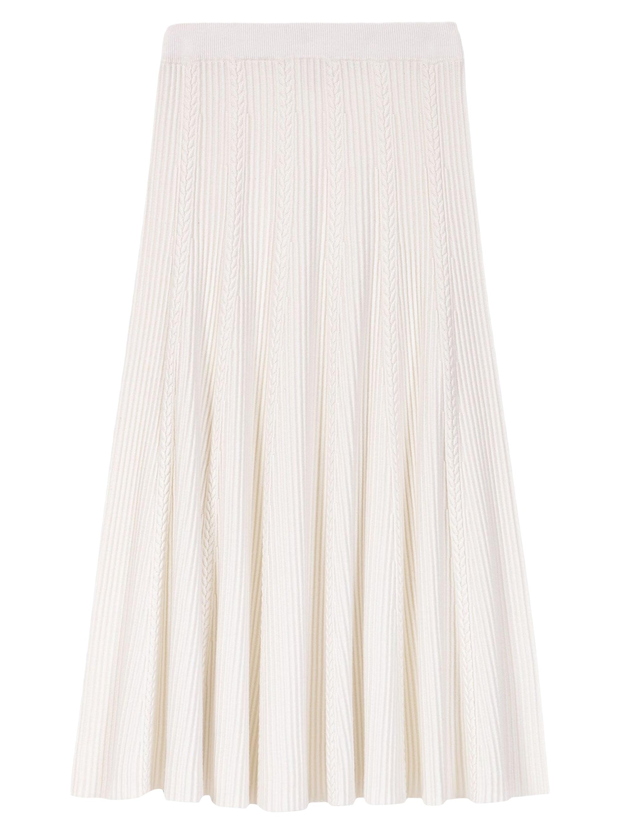 Maje Women's Long Knit Skirt - Ecru