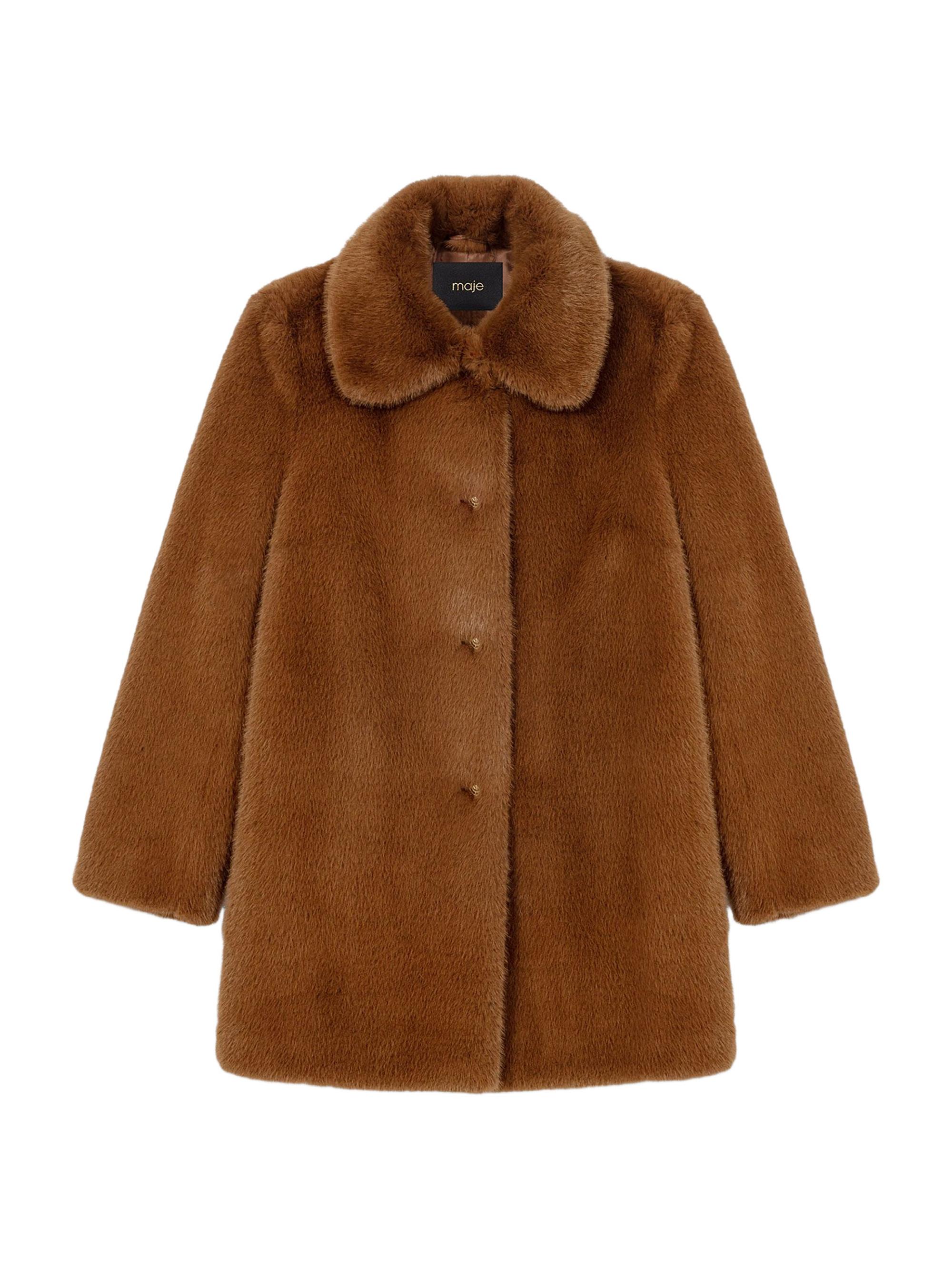 Maje Mid Length Faux Fur Coat | Saks Fifth Avenue