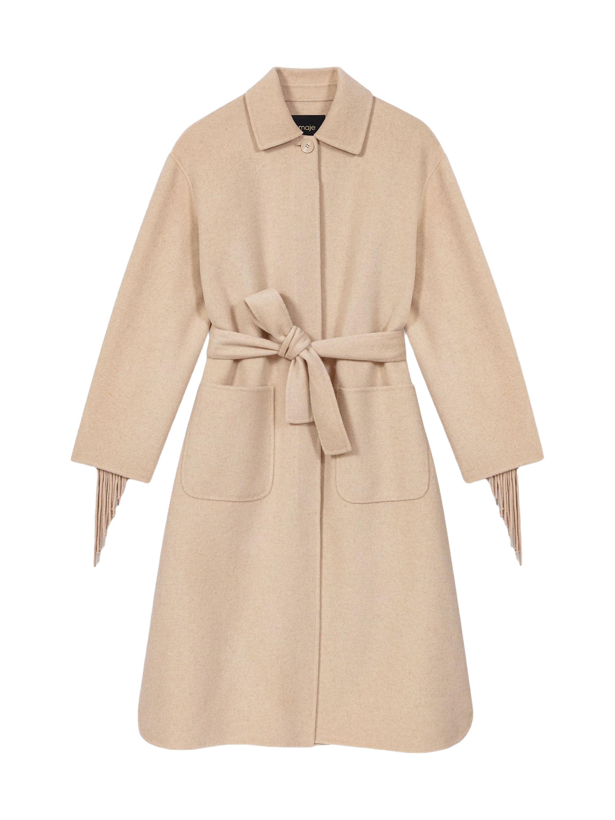 Maje Long Wool Coat | Saks Fifth Avenue