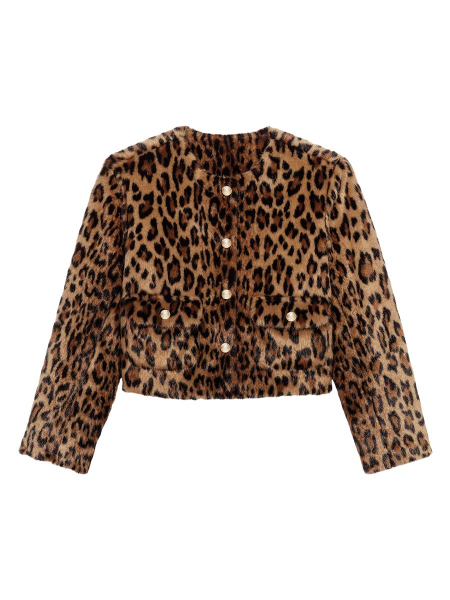 Maje Leopard Faux Fur Jacket | Saks Fifth Avenue