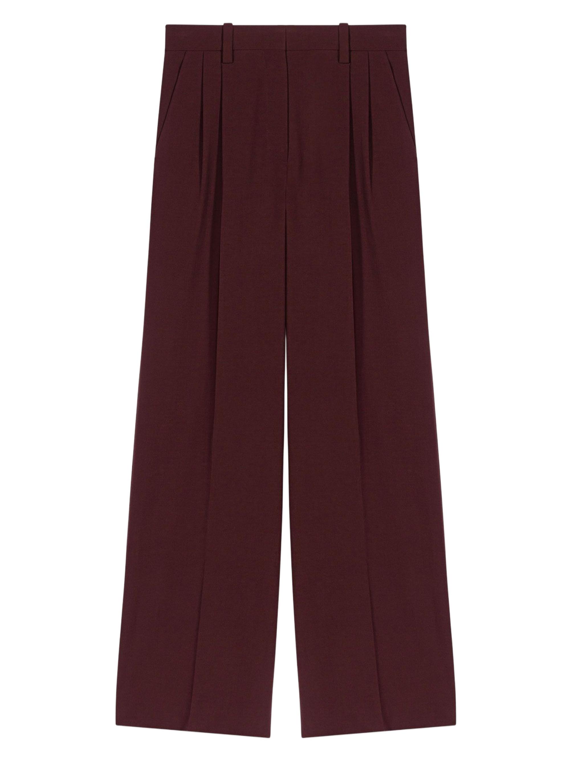 Maje Women's Suit Trousers - Burgundy
