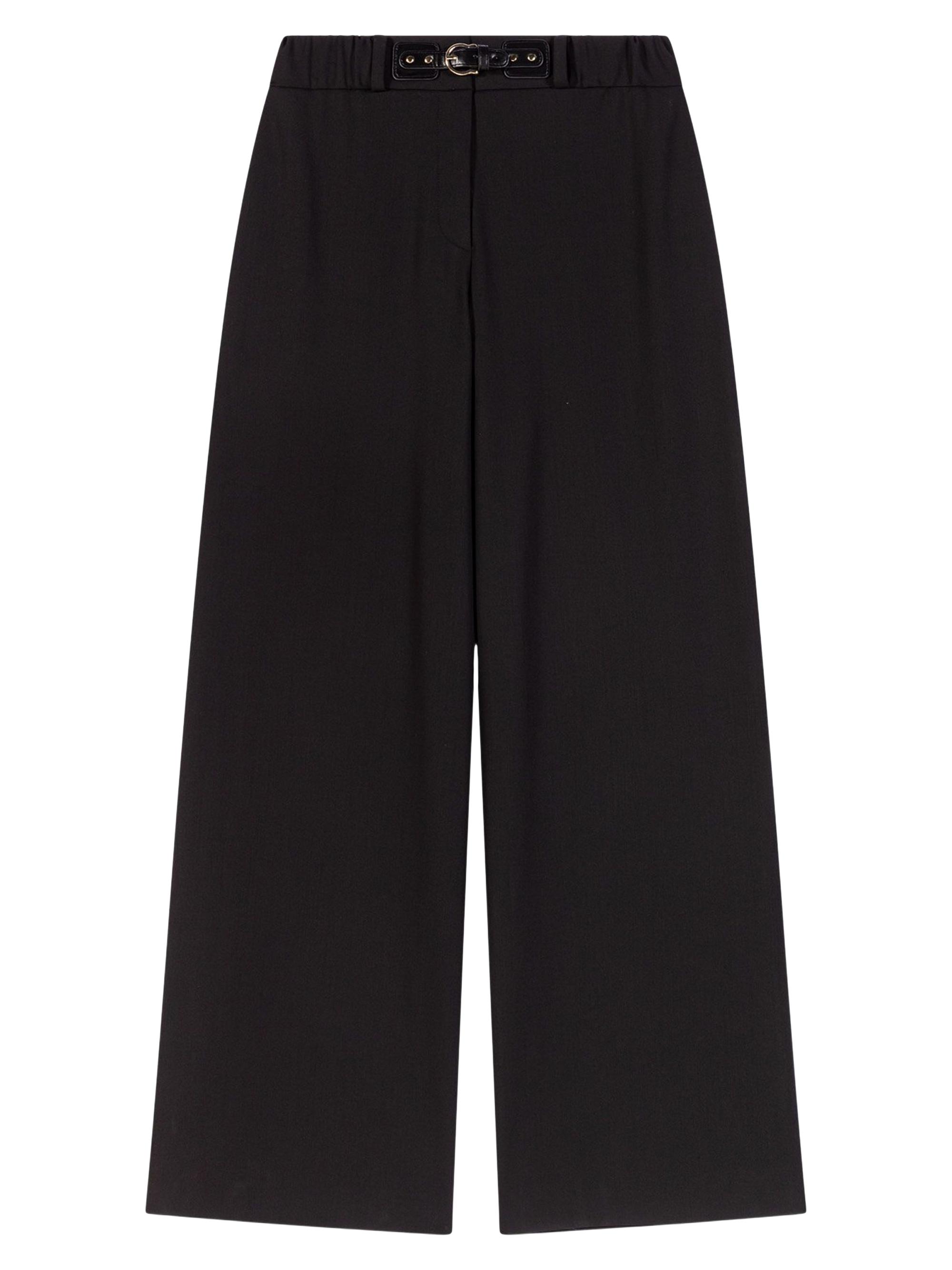 Maje Women's Wide-Leg Suit Trousers - Black