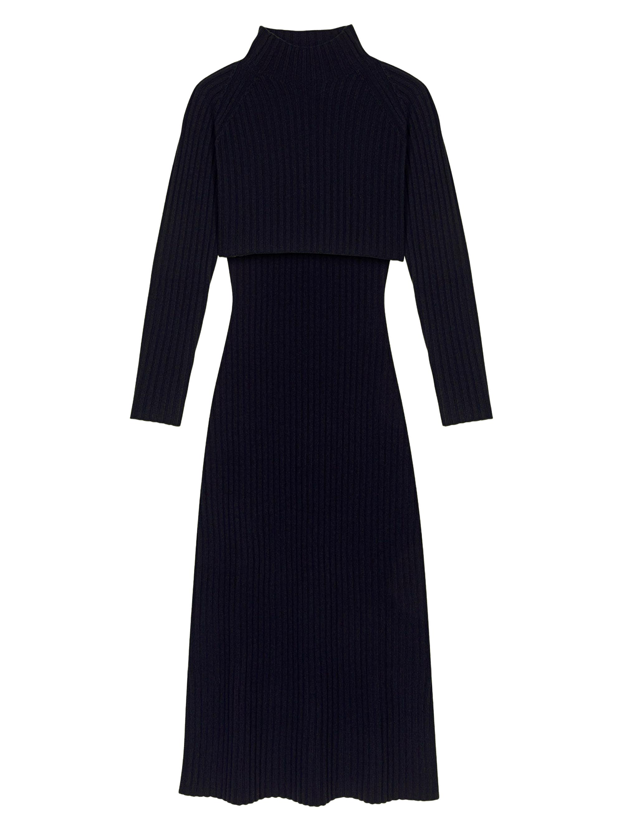 Knit Dress with Removable Jumper