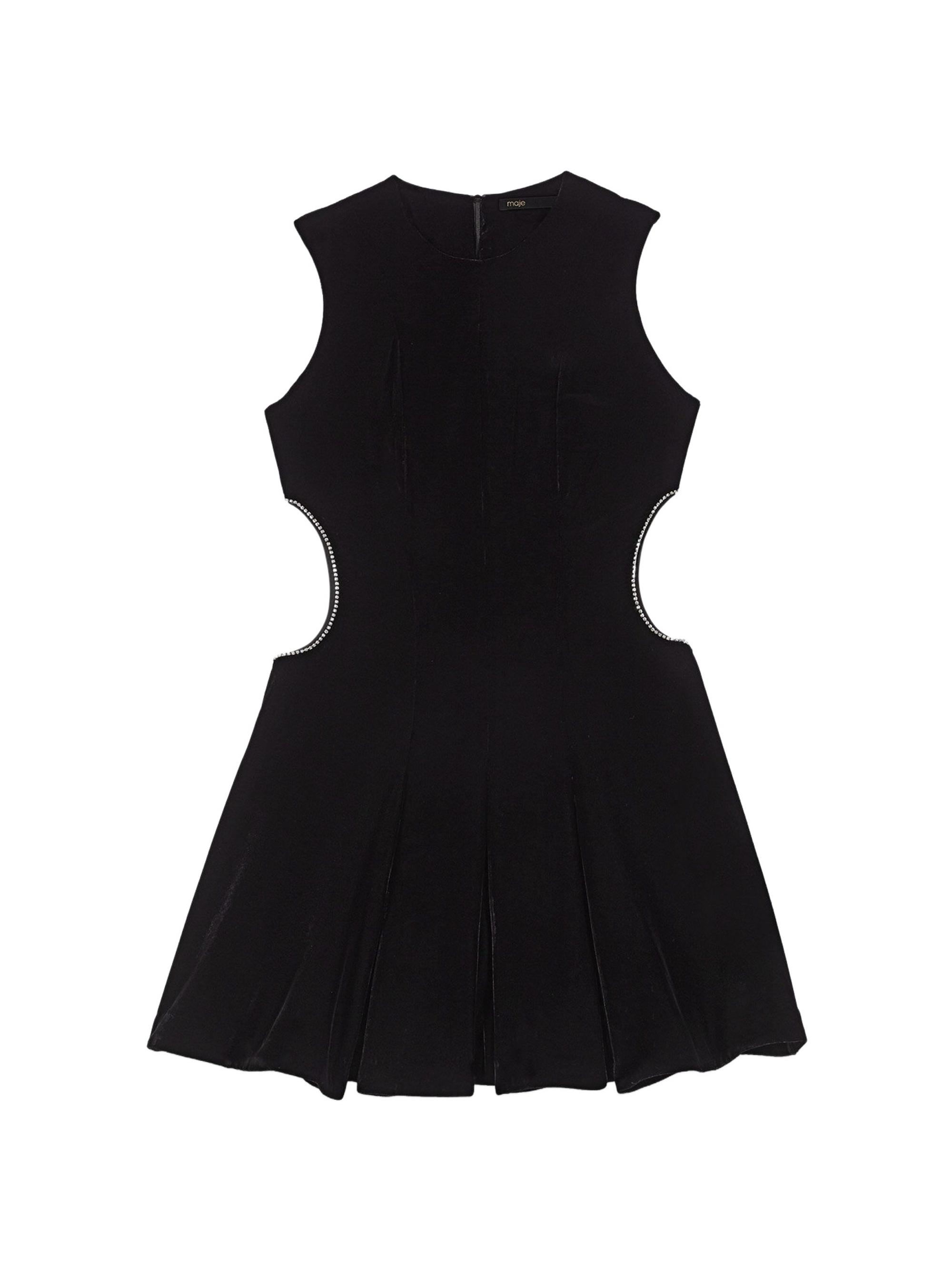 Maje Women's Short Velvet Dress - Black