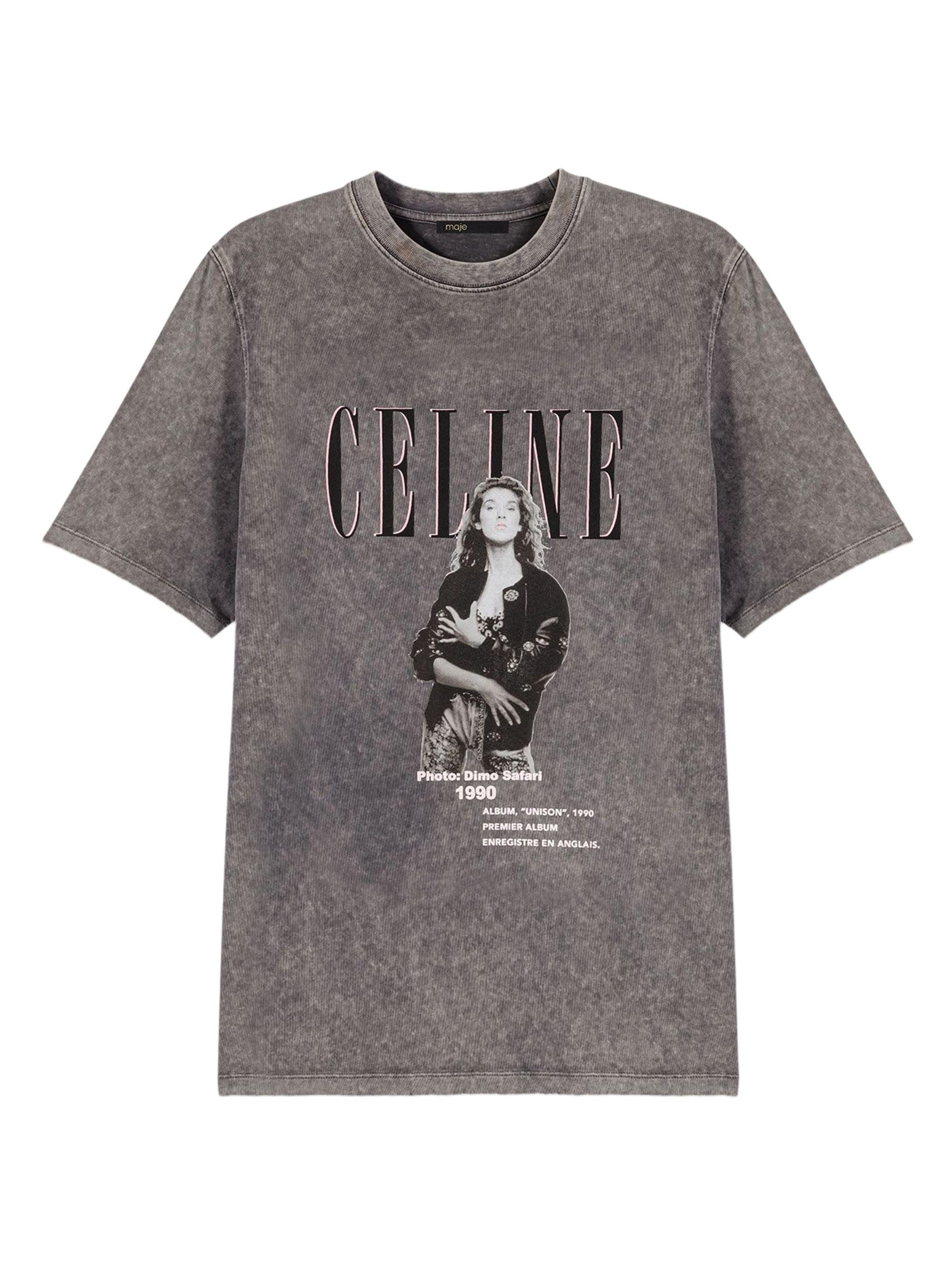 Maje Women's Celine Dion T-Shirt - Grey