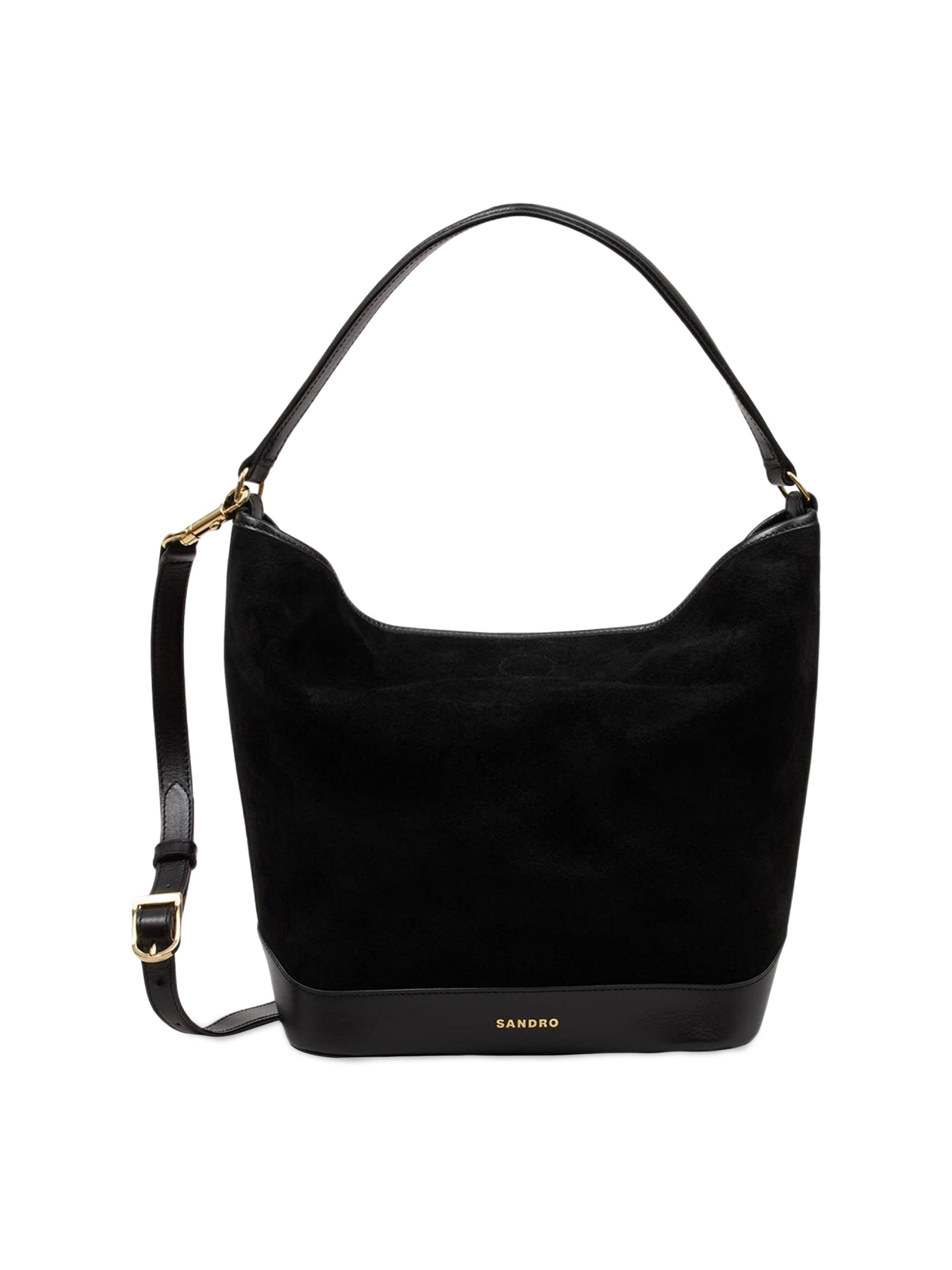 Sandro Women's Soft Suede Shopping Bag - Black