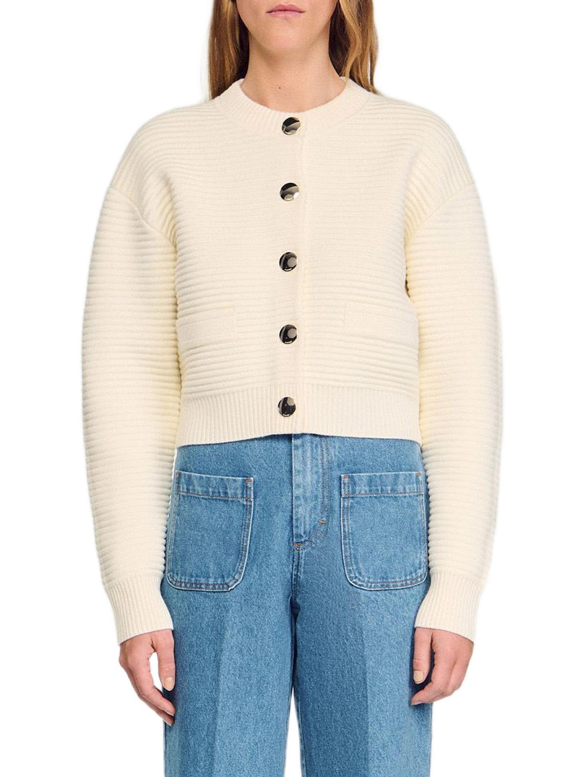 Sandro Textured Knit Cardigan | Saks Fifth Avenue