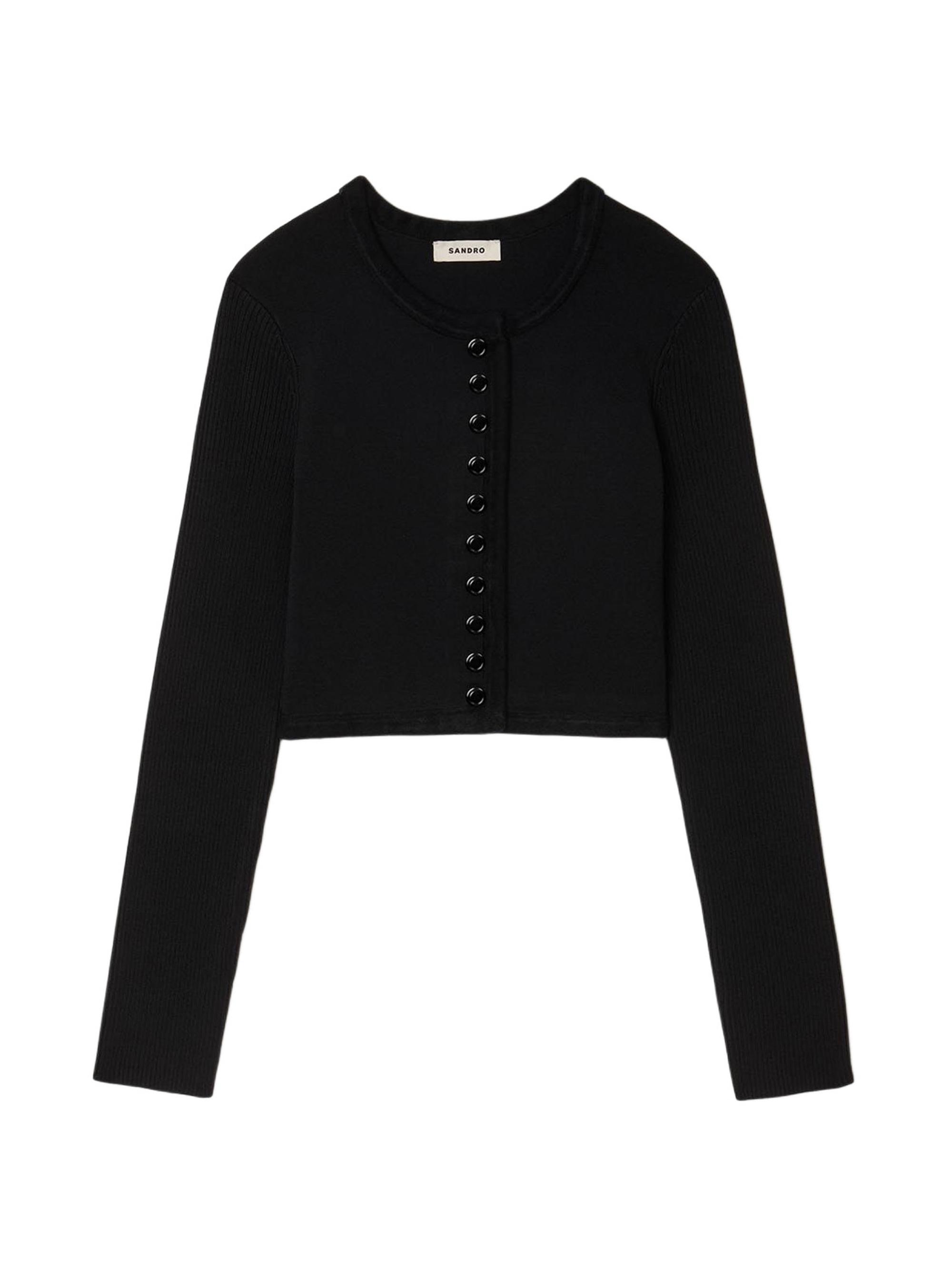 Sandro Women's Cropped Cardigan - Black