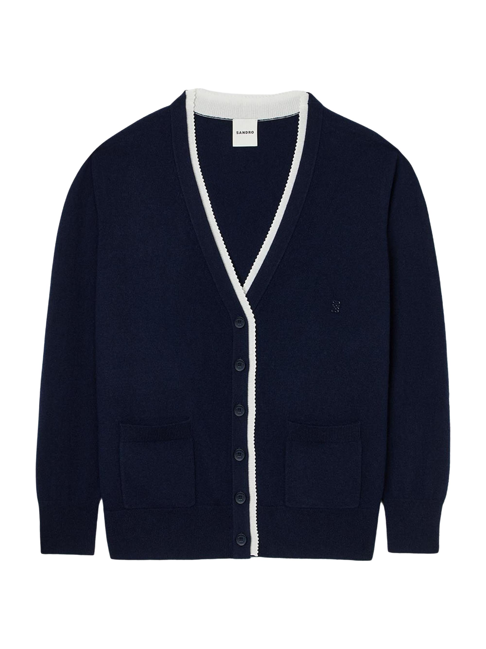 Sandro Long Wool and Cashmere Cardigan | Saks Fifth Avenue