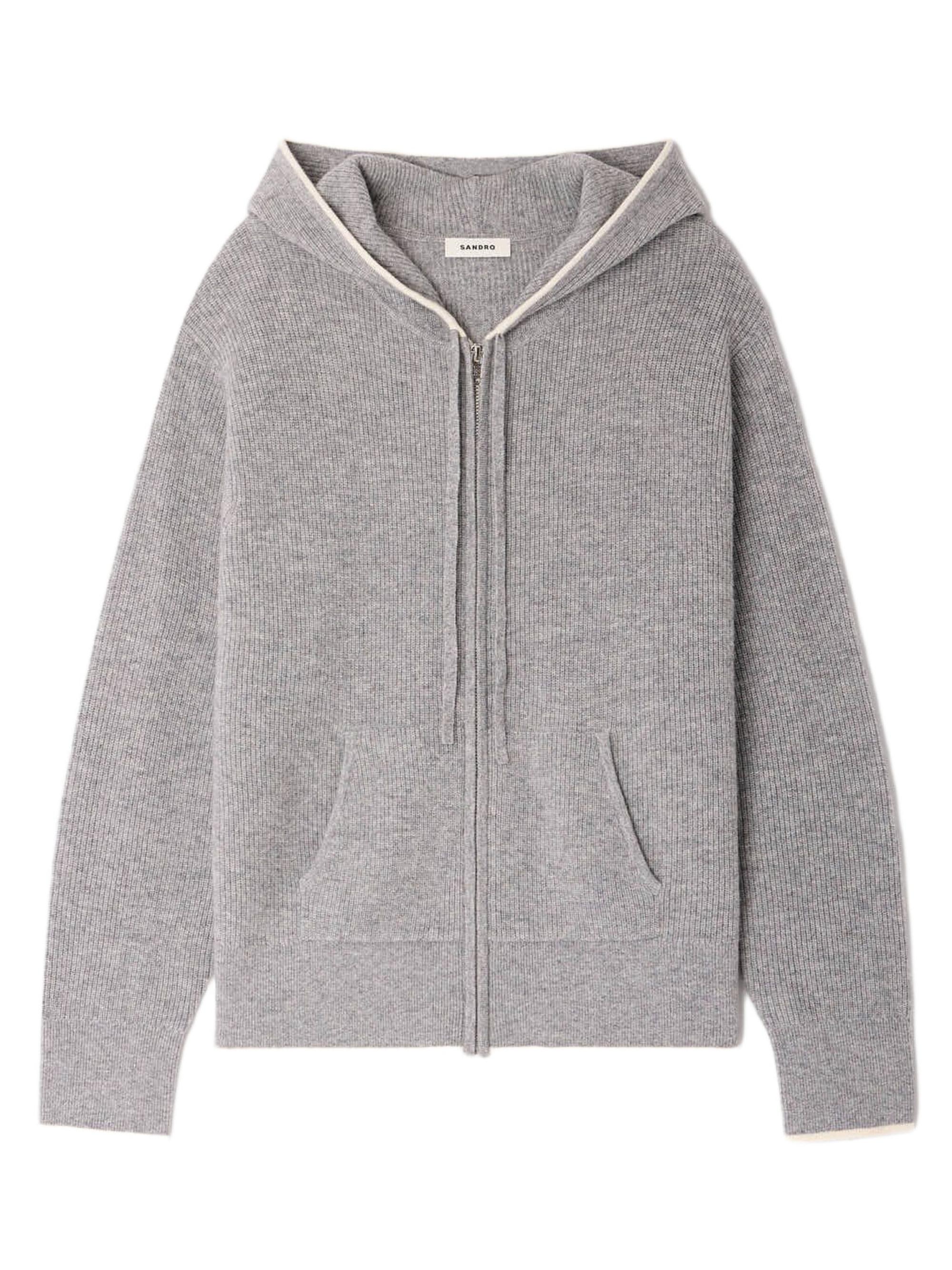 Sandro Women's Hooded Cardigan - Grey