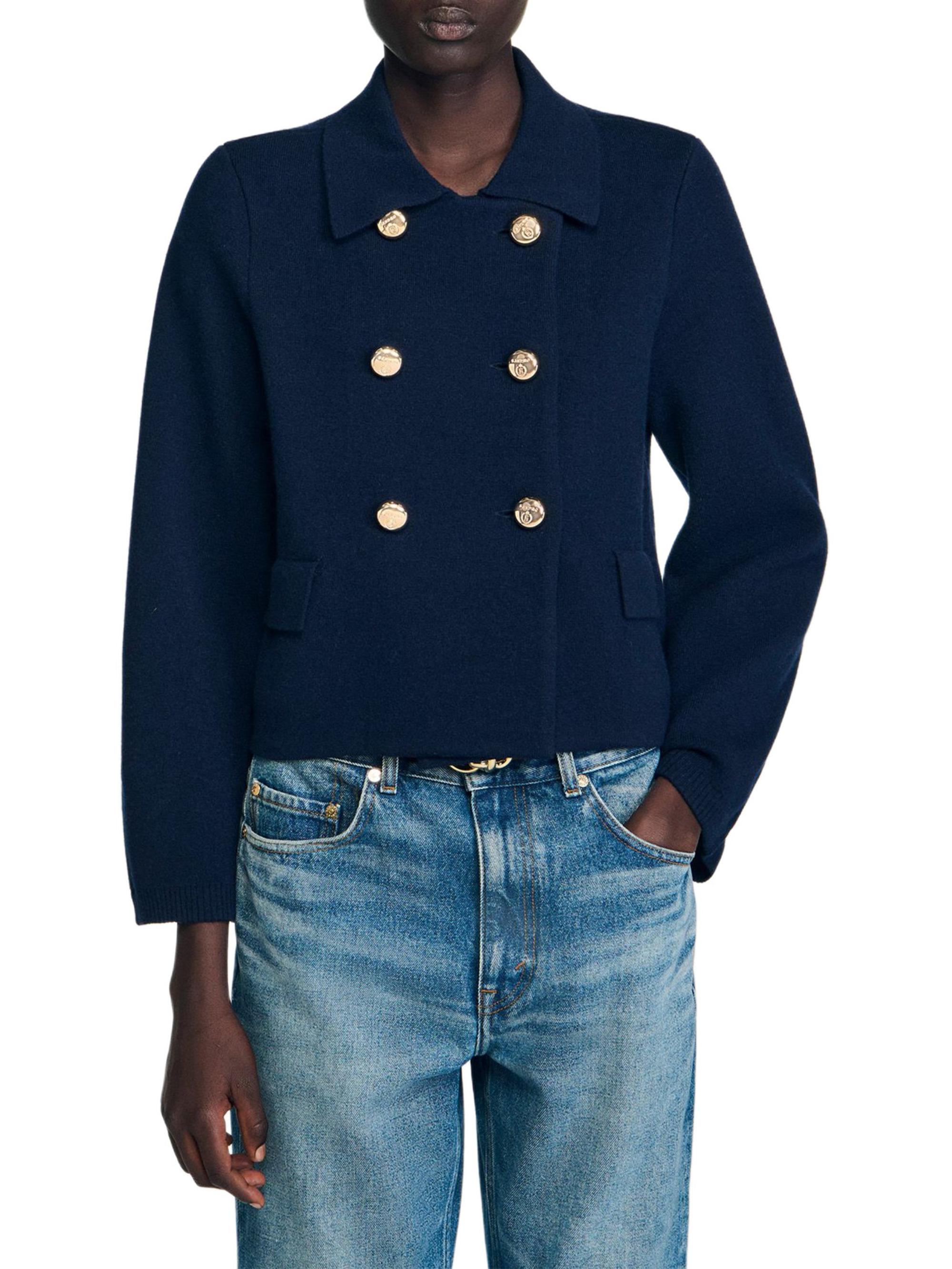 Sandro Double Breasted Cardigan | Saks Fifth Avenue