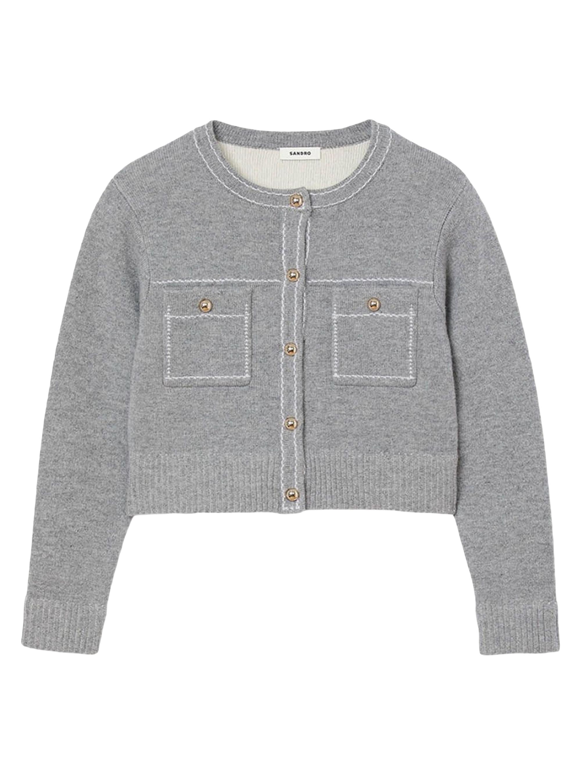 Maje Cardigan with Jewellery Collar | Saks Fifth Avenue