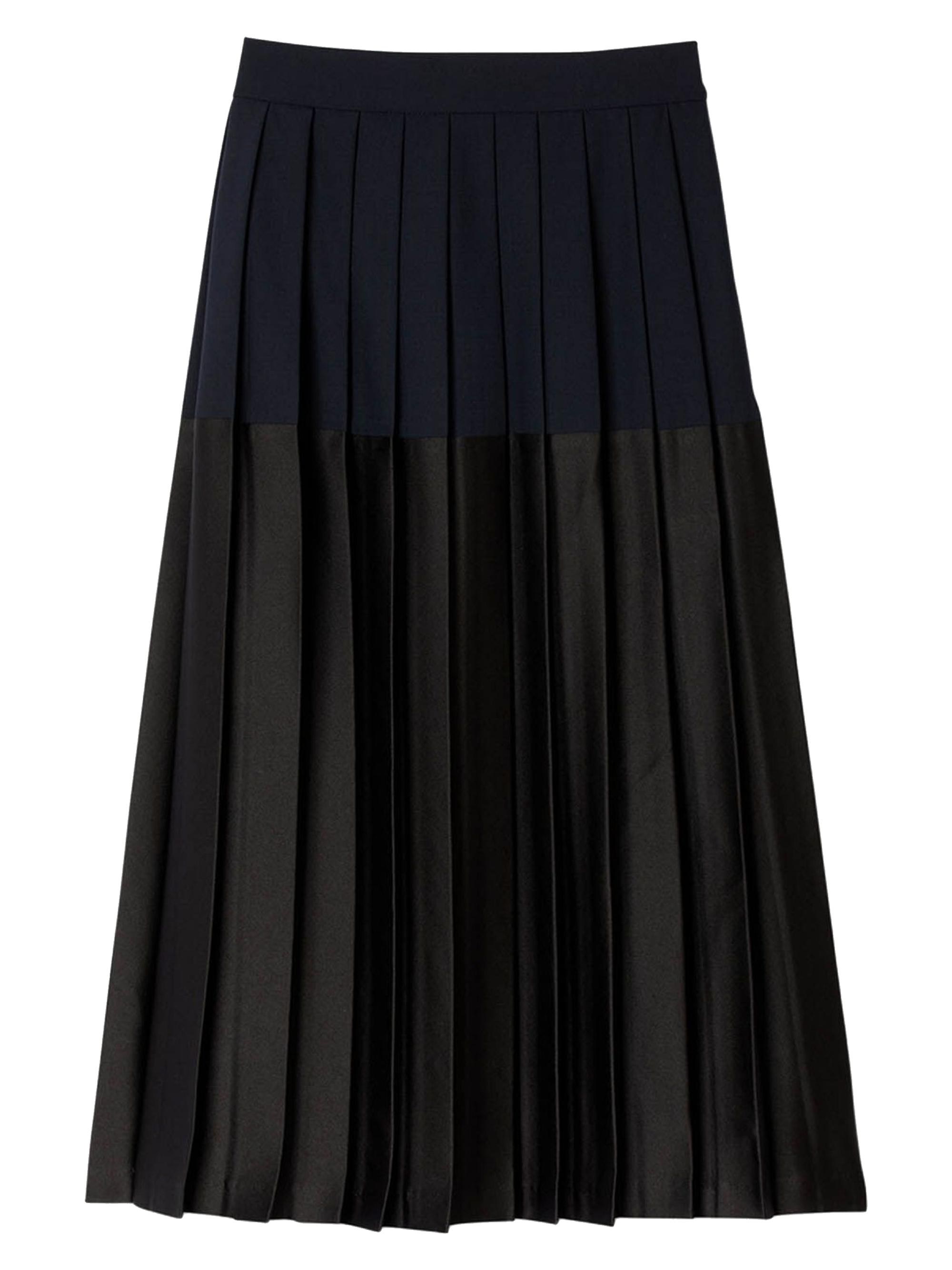Sandro Women's Long Pleated Skirt - Navy Blue