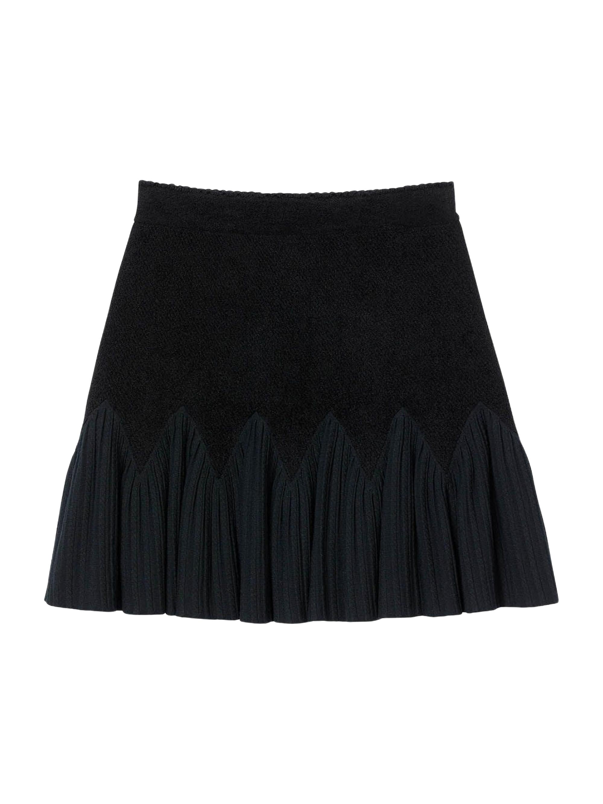 Sandro Women's Mini Two Tone Skirt - Black