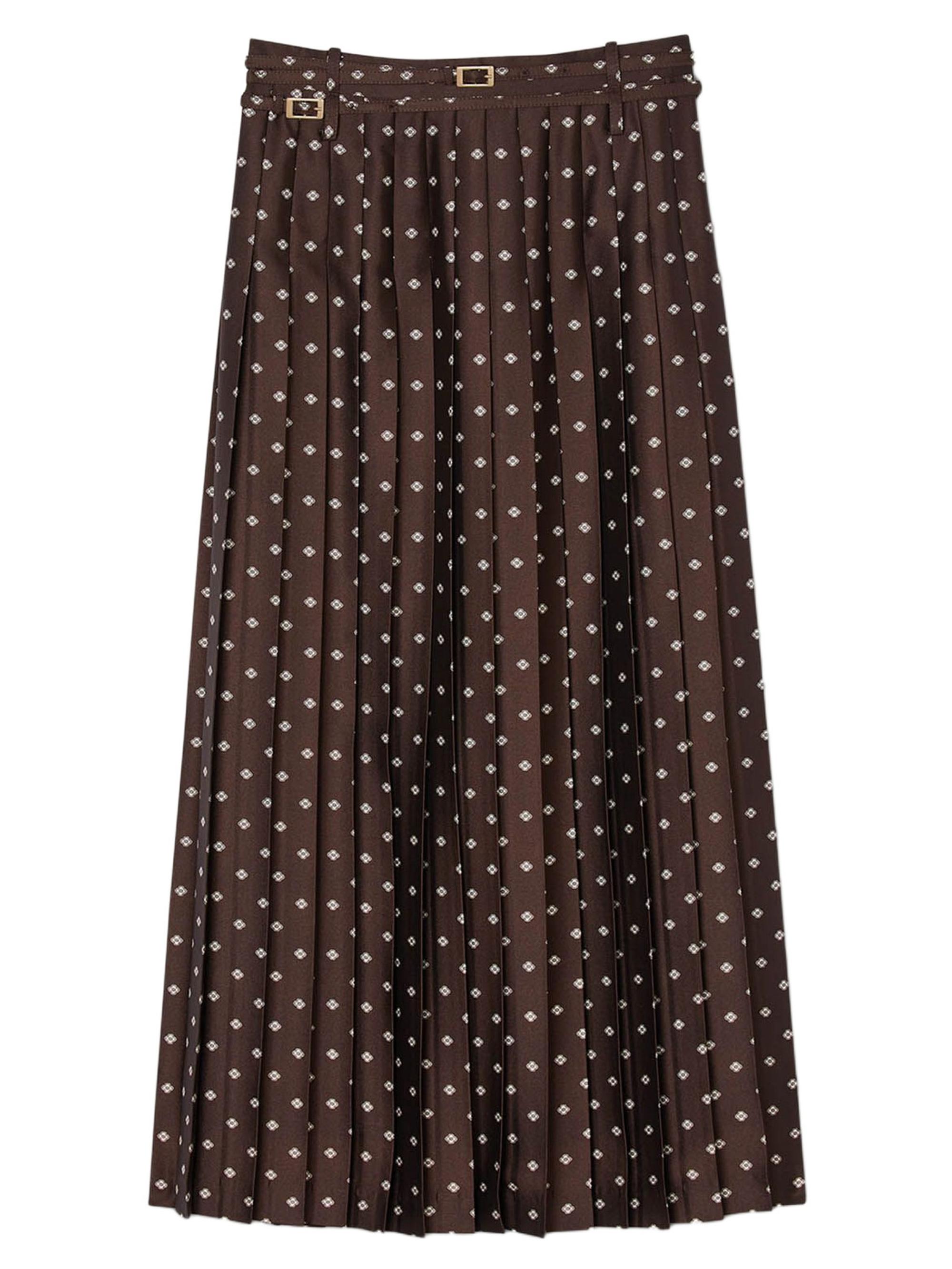 Sandro Women's Scarf Print Maxi Skirt - Brown Multi