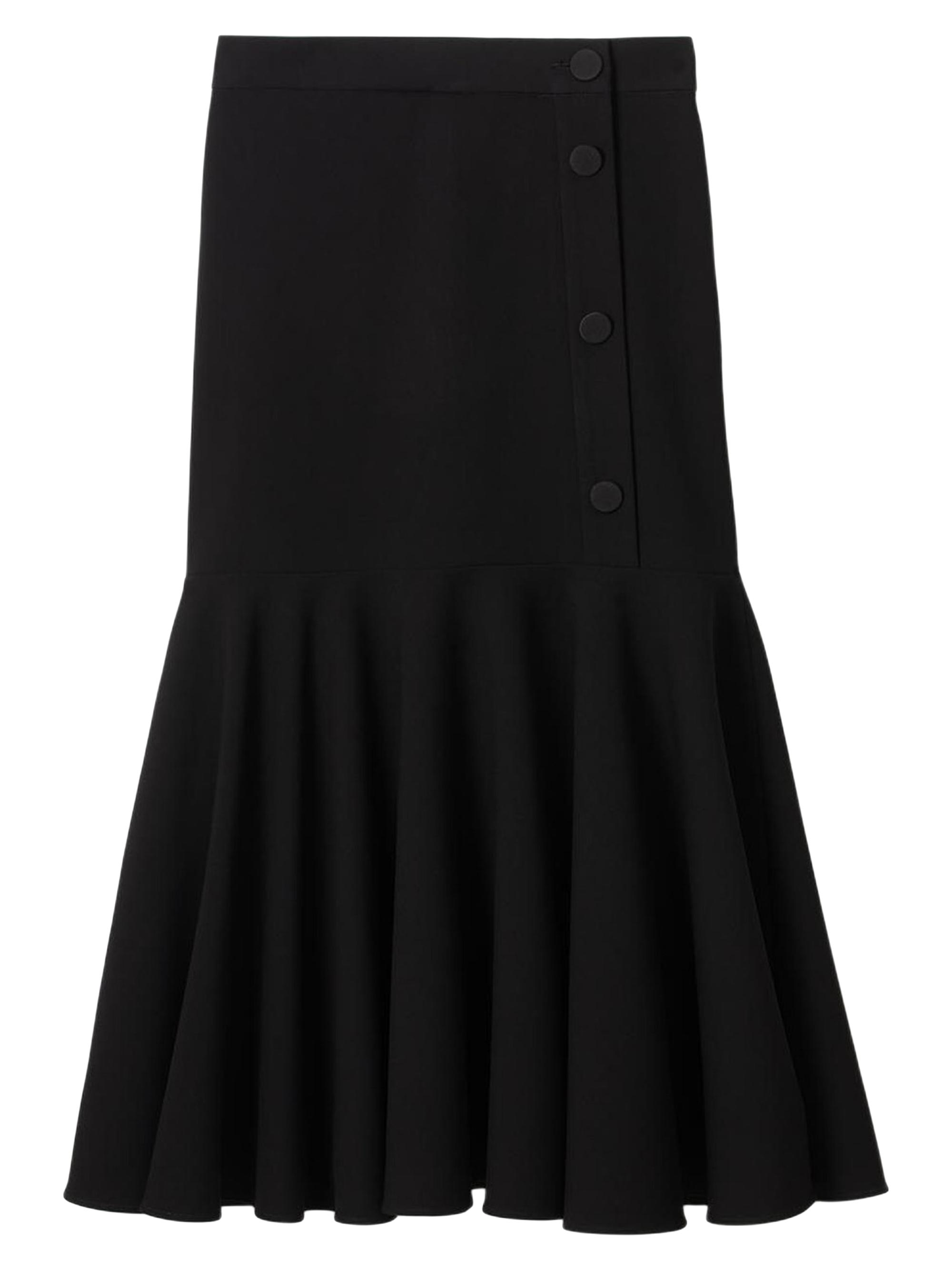 Sandro Women's Midi Ruffled Skirt - Black
