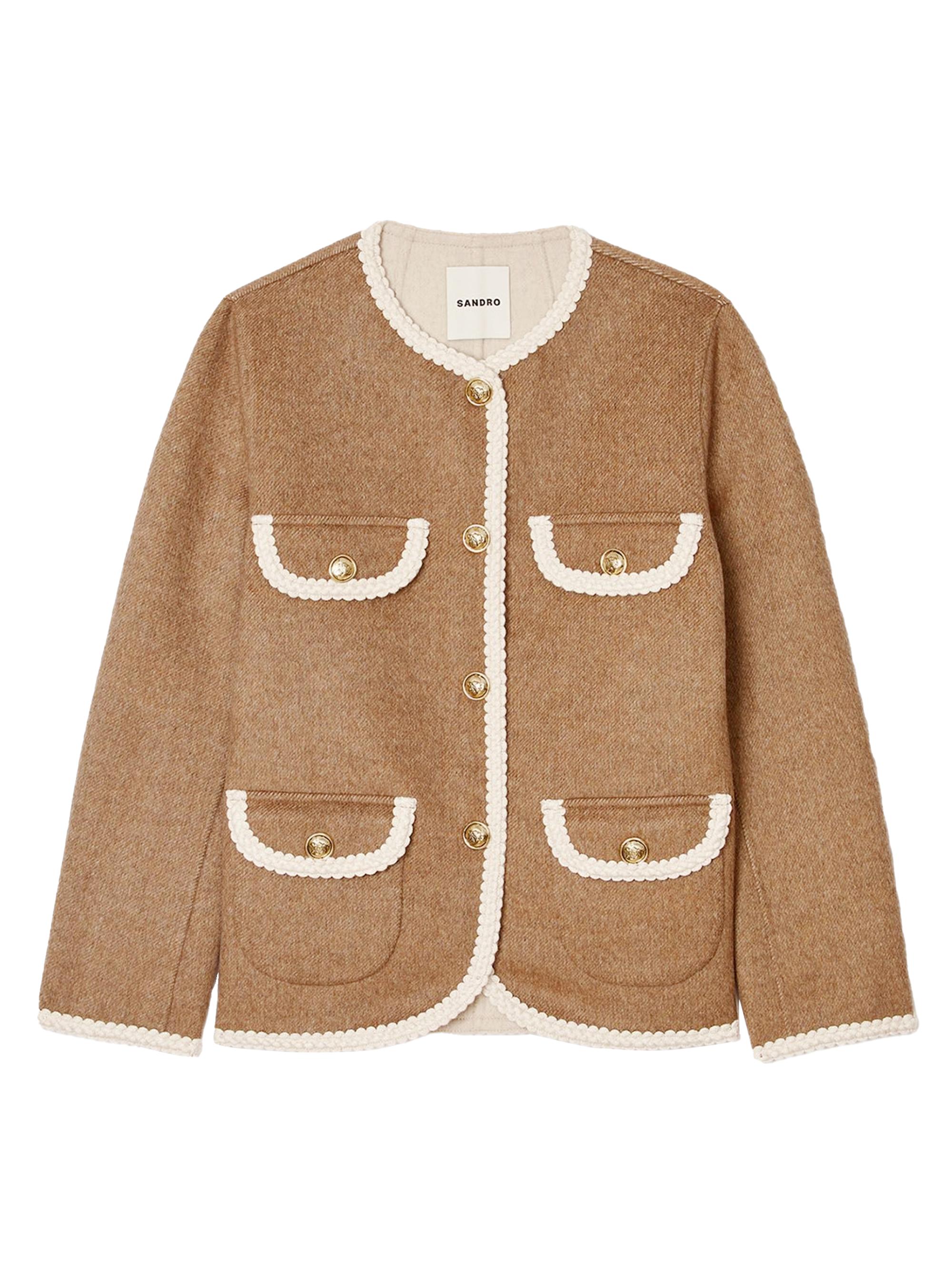 Sandro Women's Double-Faced Jacket - Dark Blond