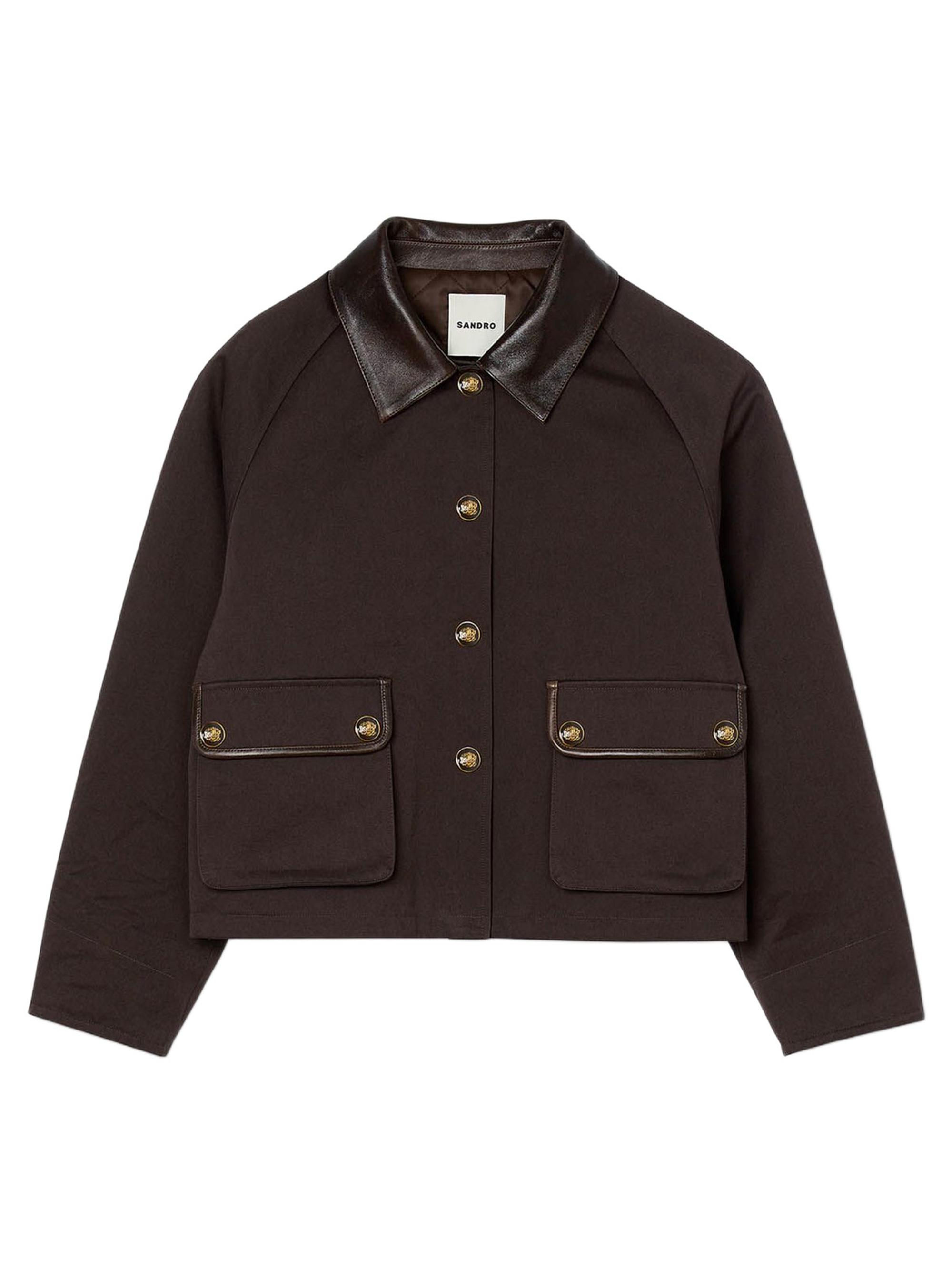 Sandro Women's Gabardine Coat - Brown