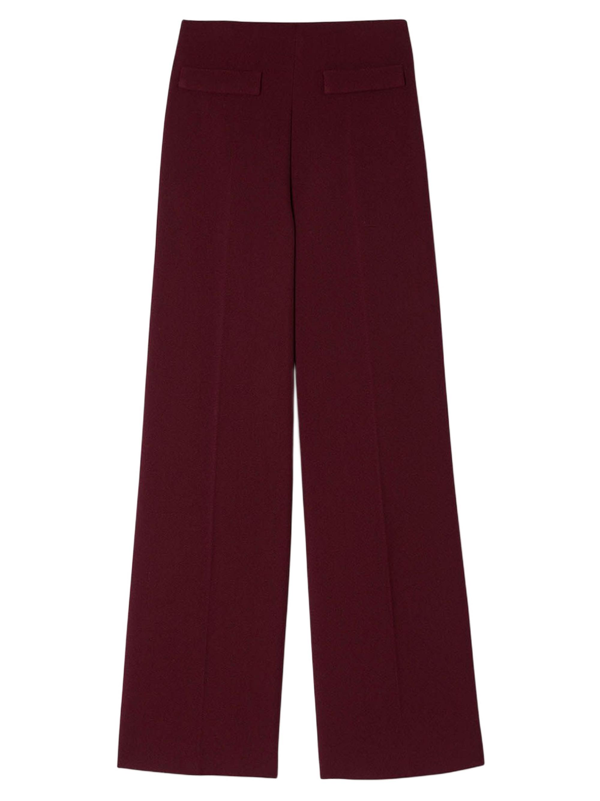 Sandro Women's Wide Leg Trousers - Bordeaux