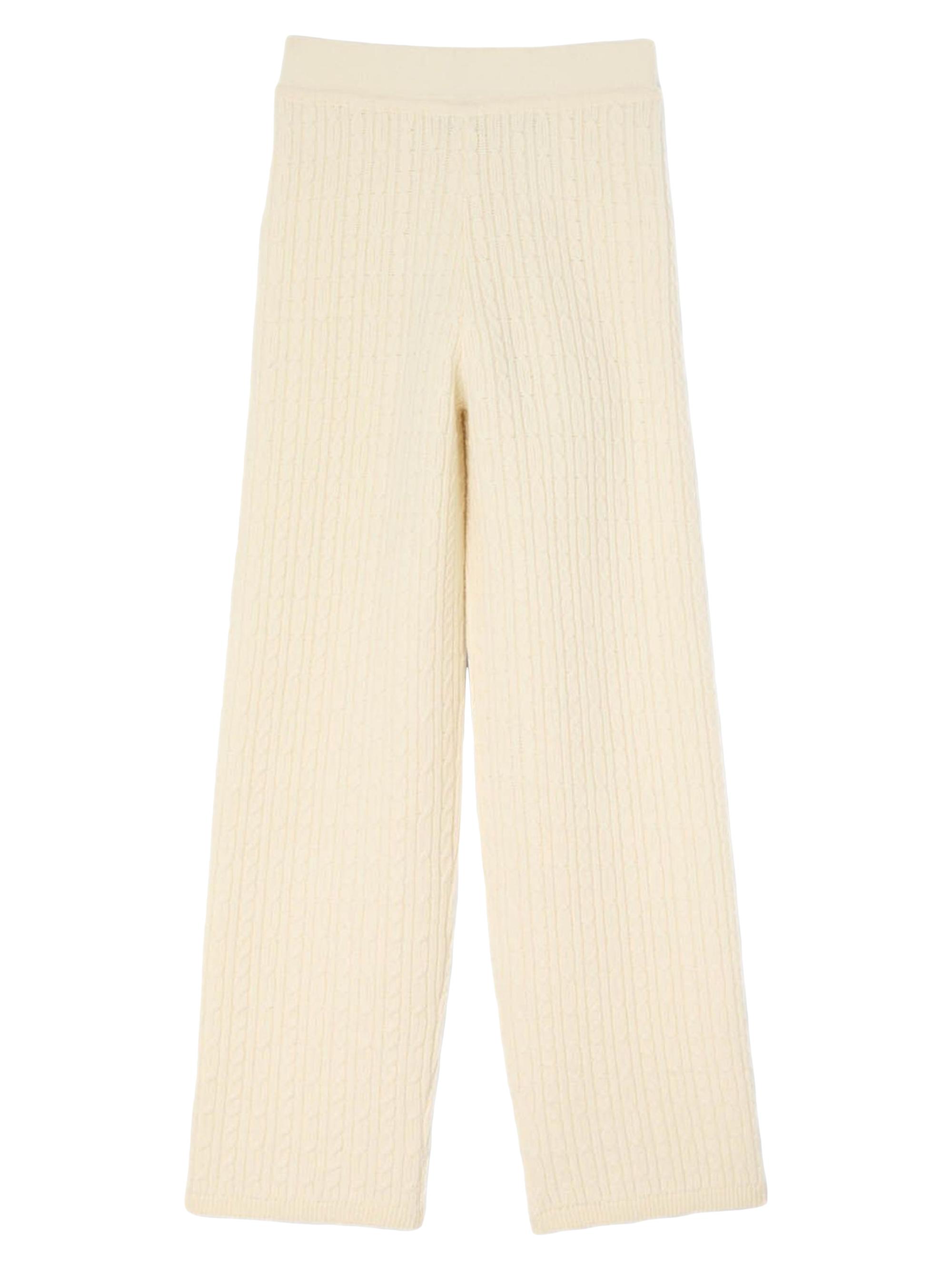 Sandro Women's Cable Knit Trousers - Ecru
